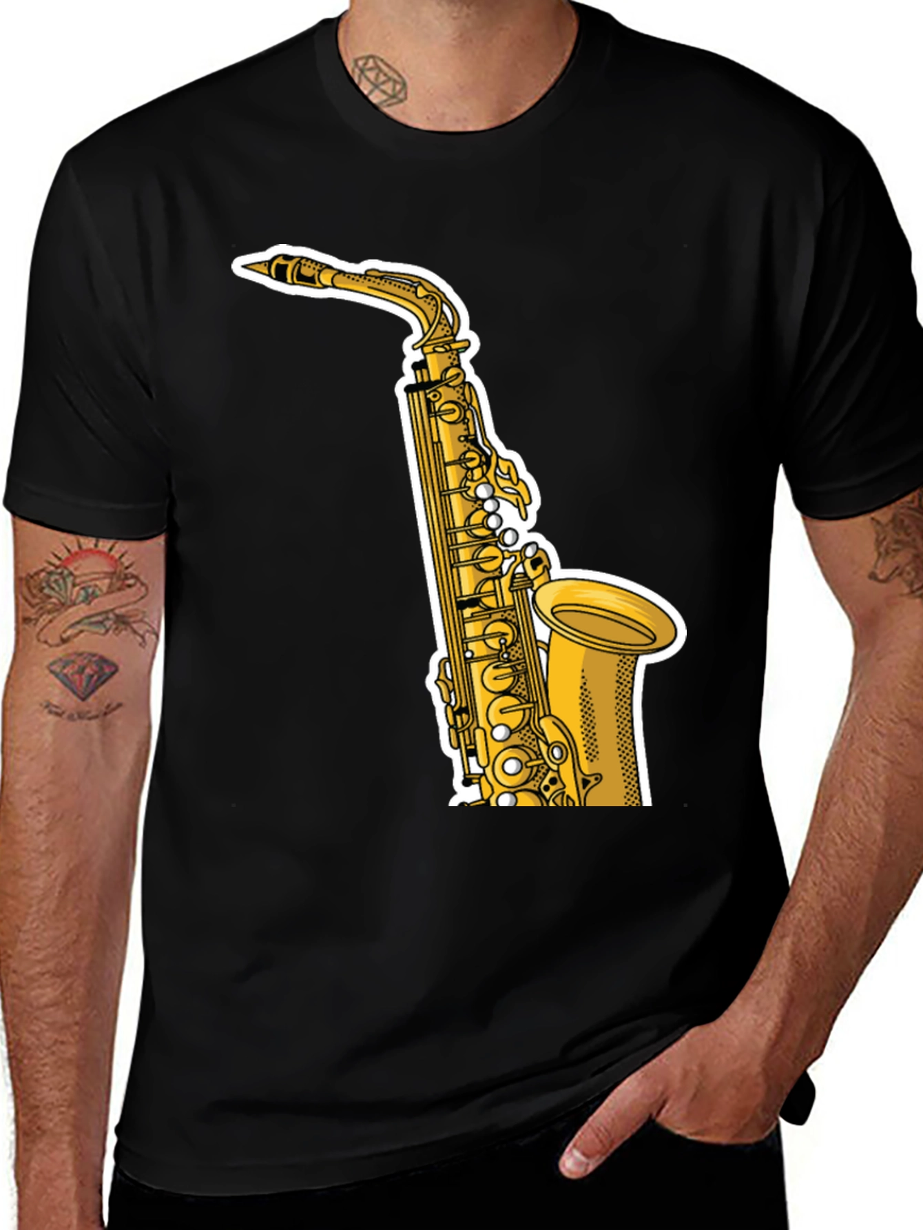Variant 27 of Saxophone Graphic Tee - Cool Musician T-Shirt