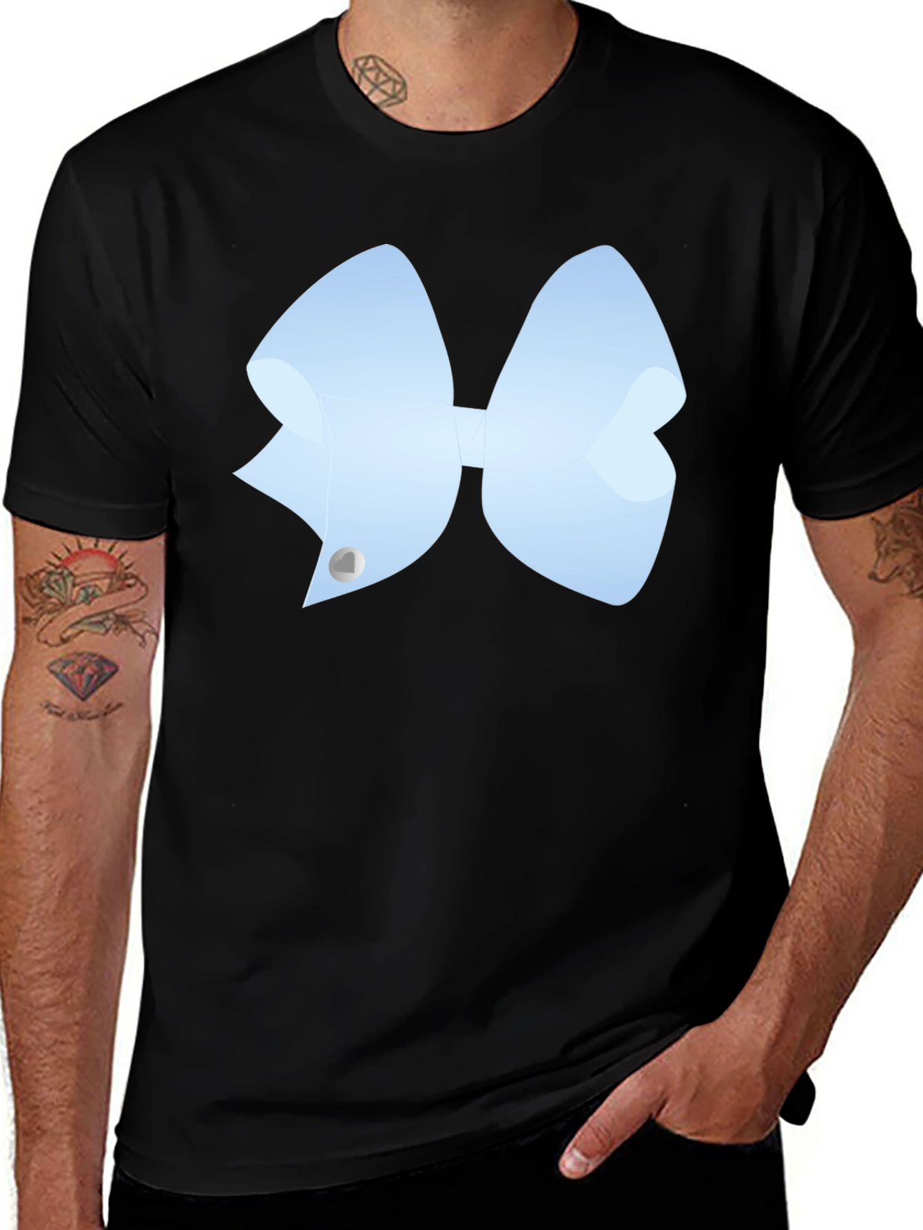Variant 12 of Bow Tie Graphic Tee - Casual Cool T-Shirt