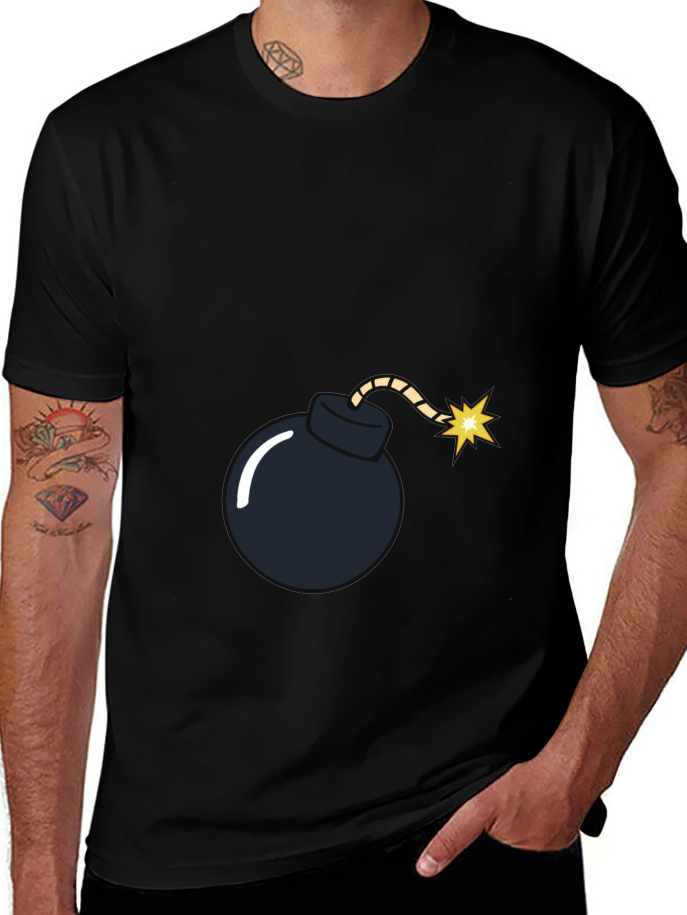 Variant 24 of Bomb Graphic Black T-Shirt