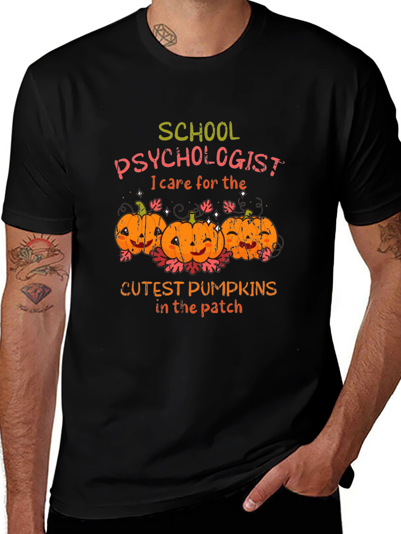 Variant 2 of School Psychologist Pumpkin Patch Tee