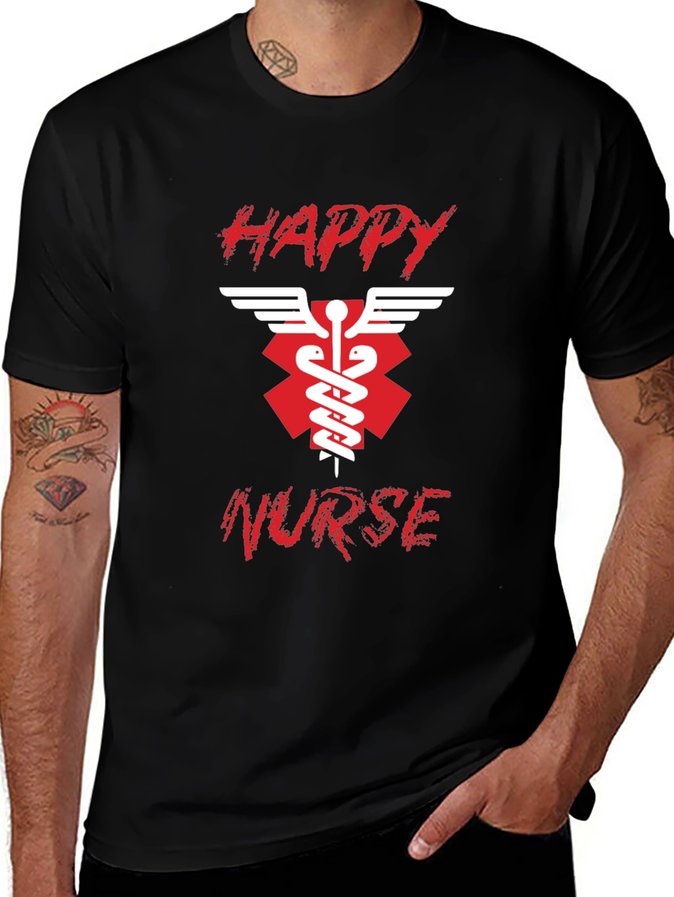 Variant 23 of Happy Nurse T-Shirt - Medical Design