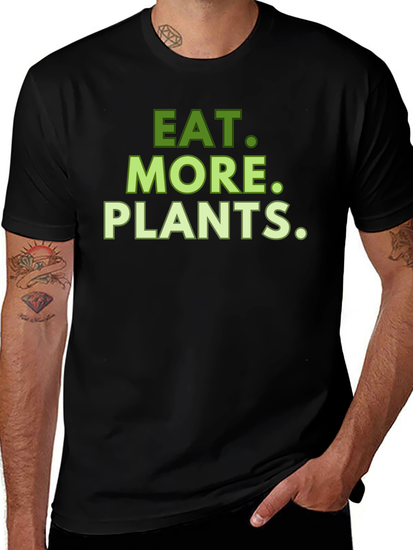 Variant 6 of Eat More Plants Graphic Tee - Vegan T-Shirt