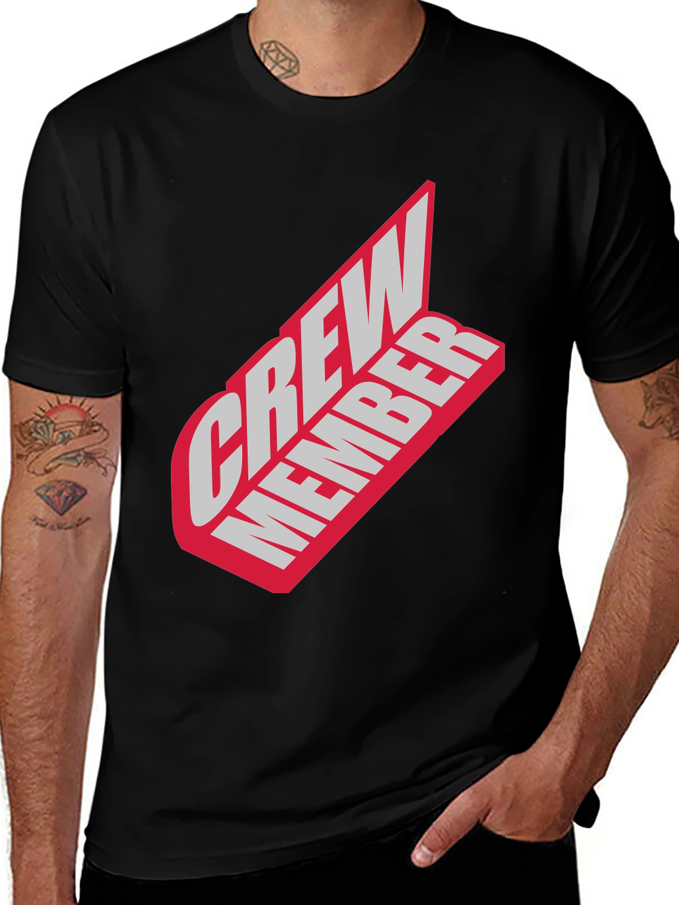 Crew Member Graphic Tee - Black
