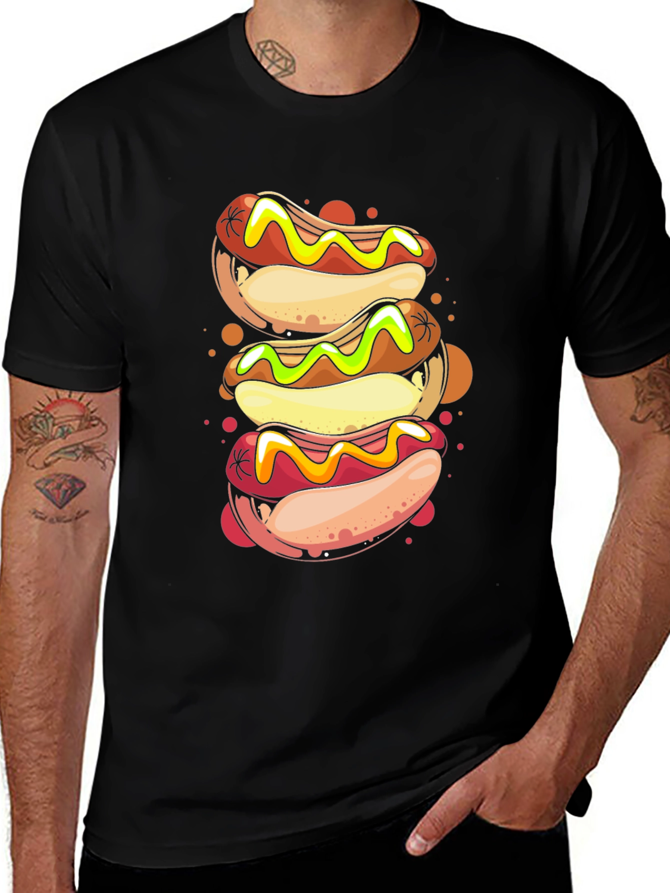 Variant 8 of Hot Dog Stack Tee - Funny Foodie T-Shirt