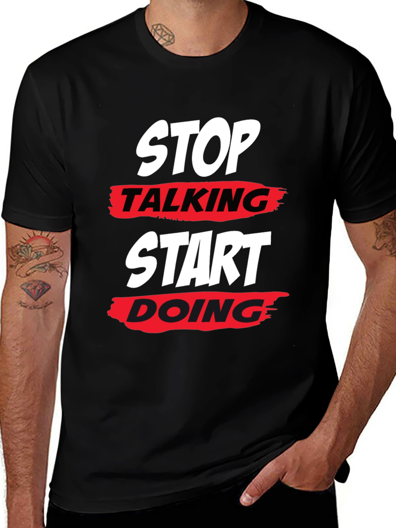 Variant 12 of Stop Talking Start Doing Black T-Shirt