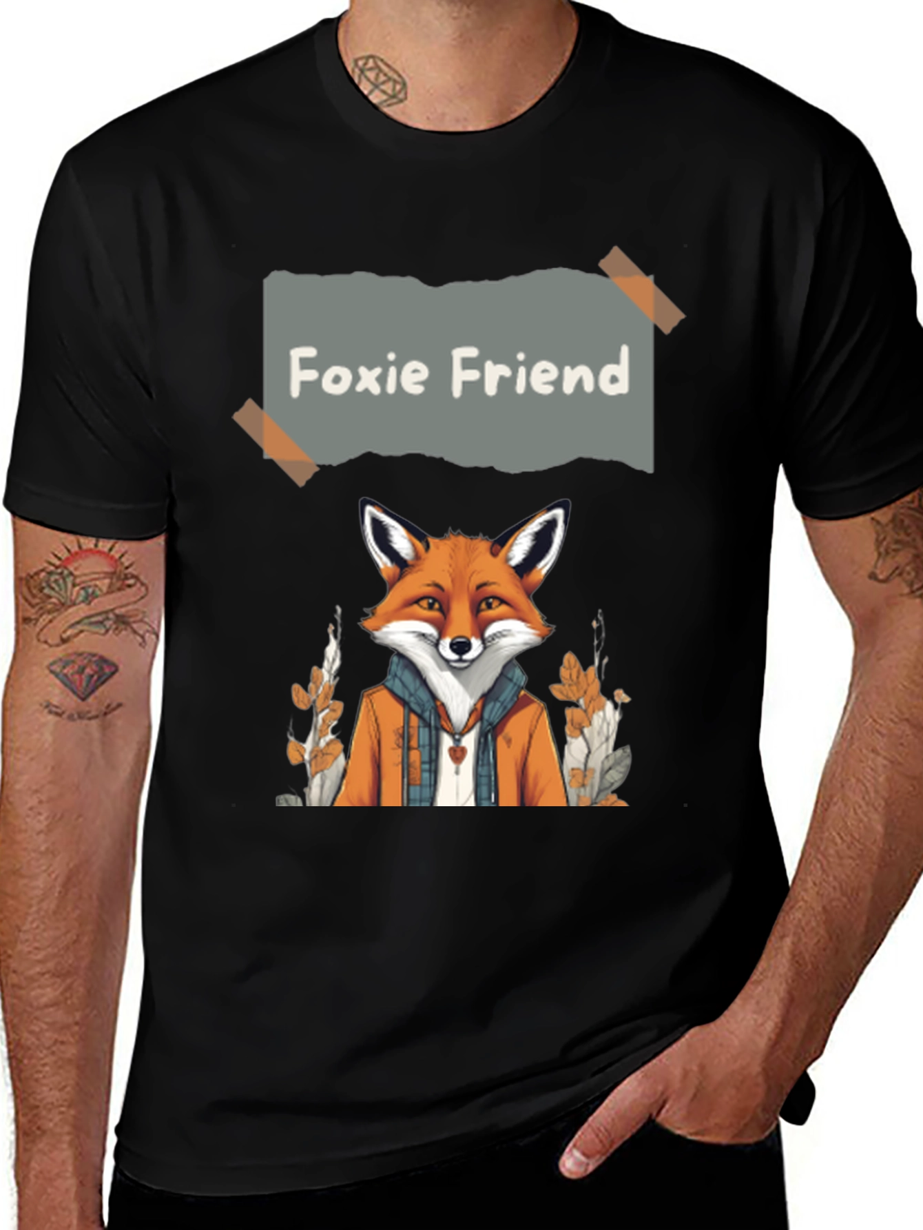 Variant 17 of Foxie Friend Graphic T-Shirt - Premium Comfort