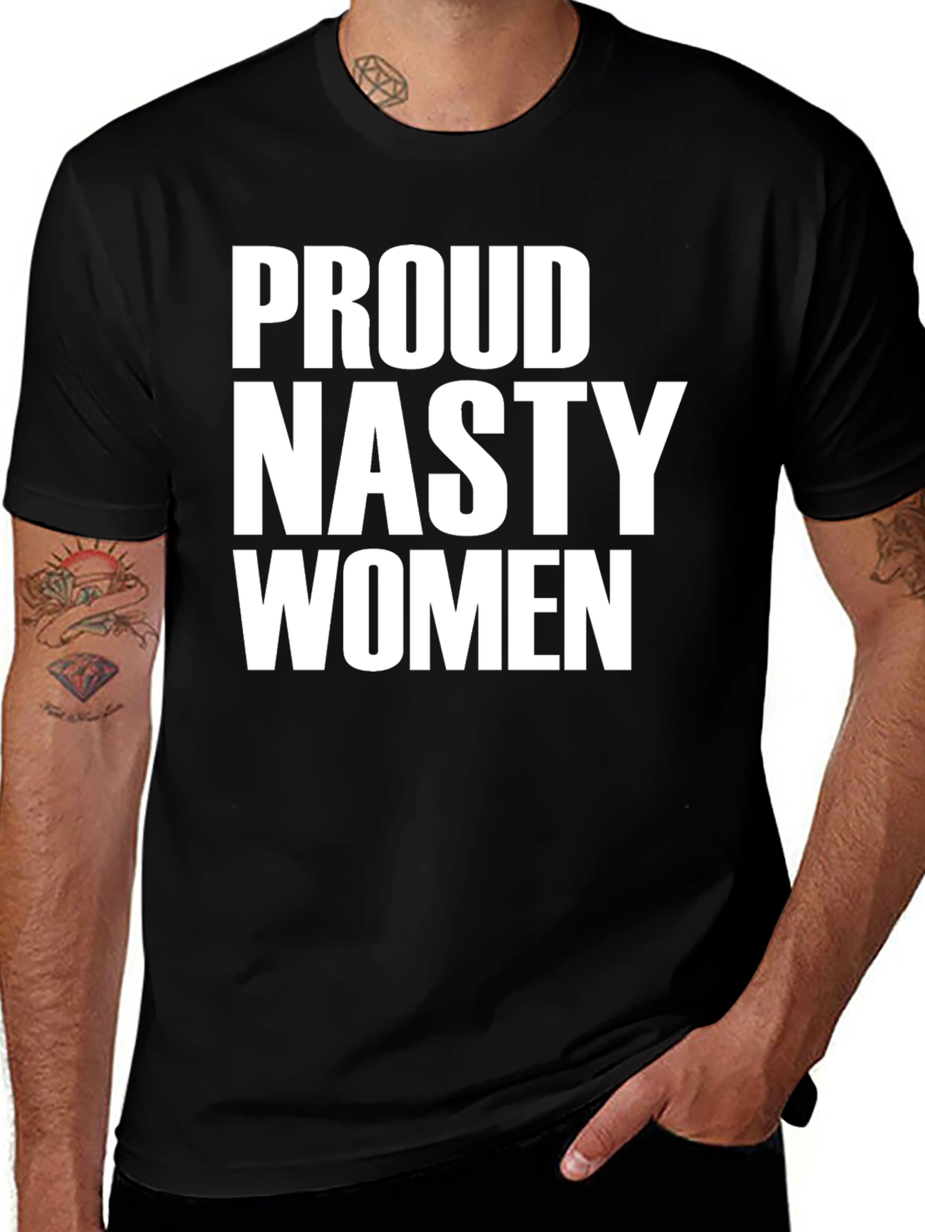 Variant 17 of Proud Nasty Women Graphic T-Shirt - Black