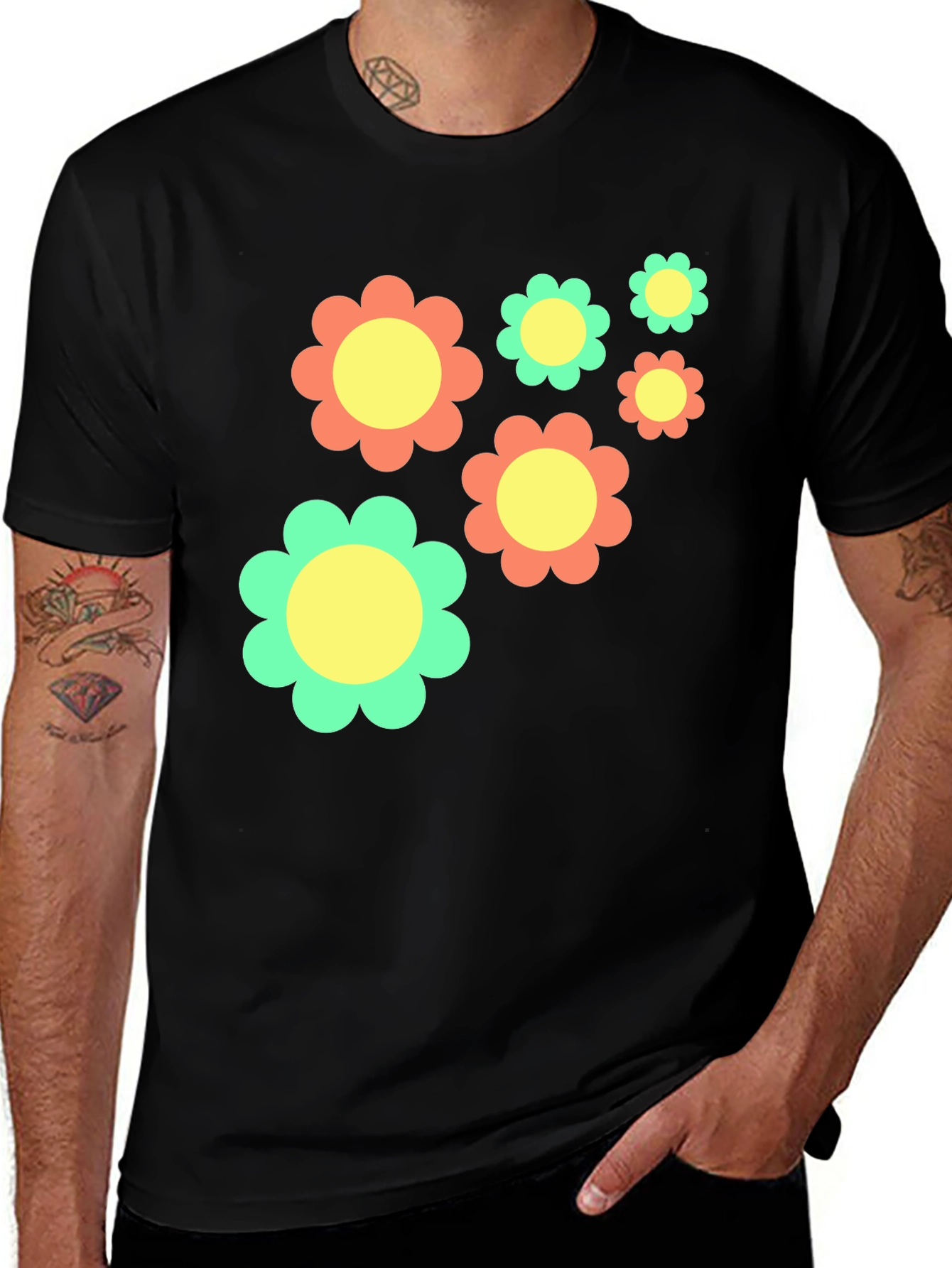 Retro Flower Power T-Shirt - Groovy Design
