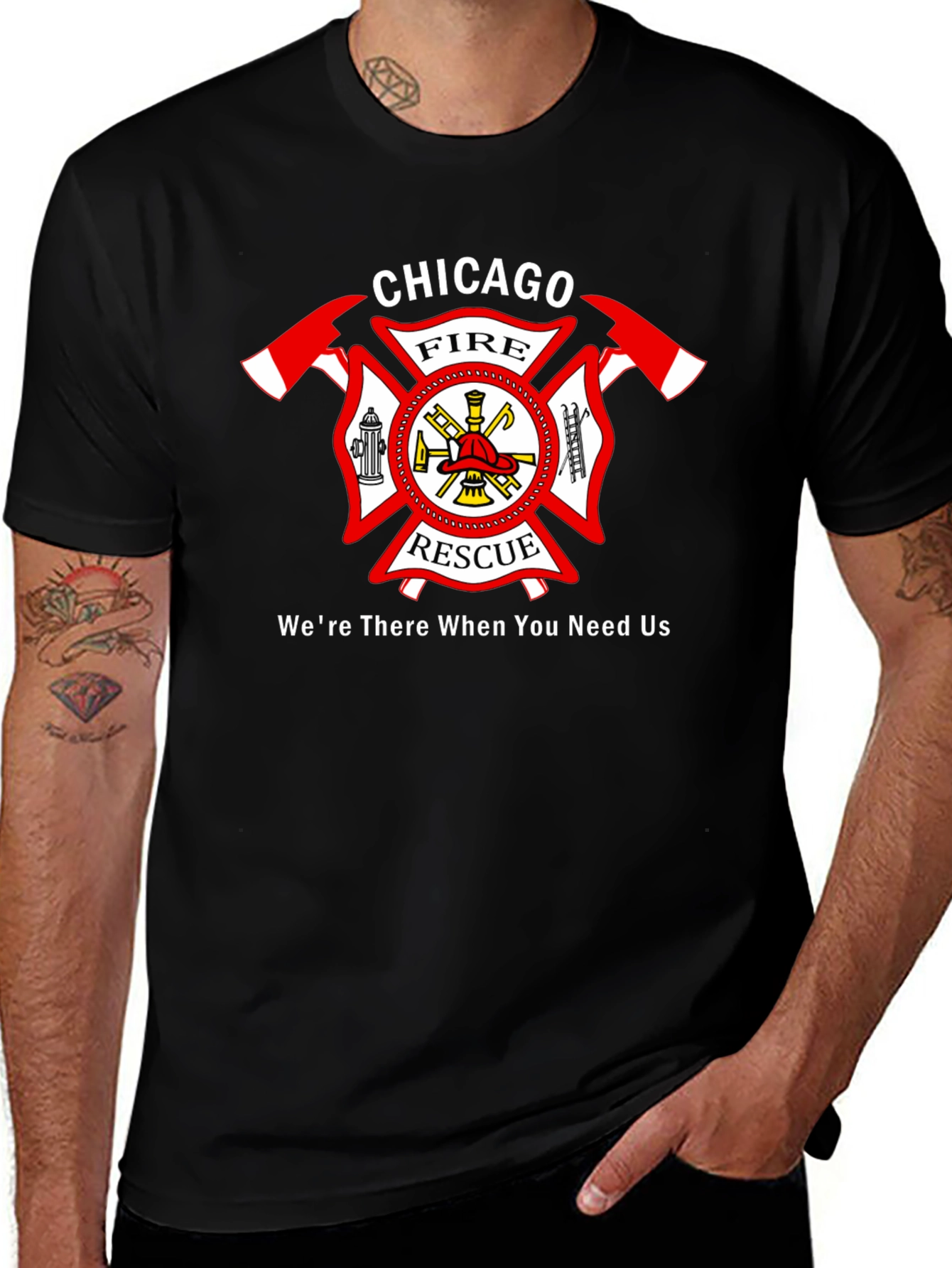 Variant 11 of Chicago Fire Rescue T-Shirt