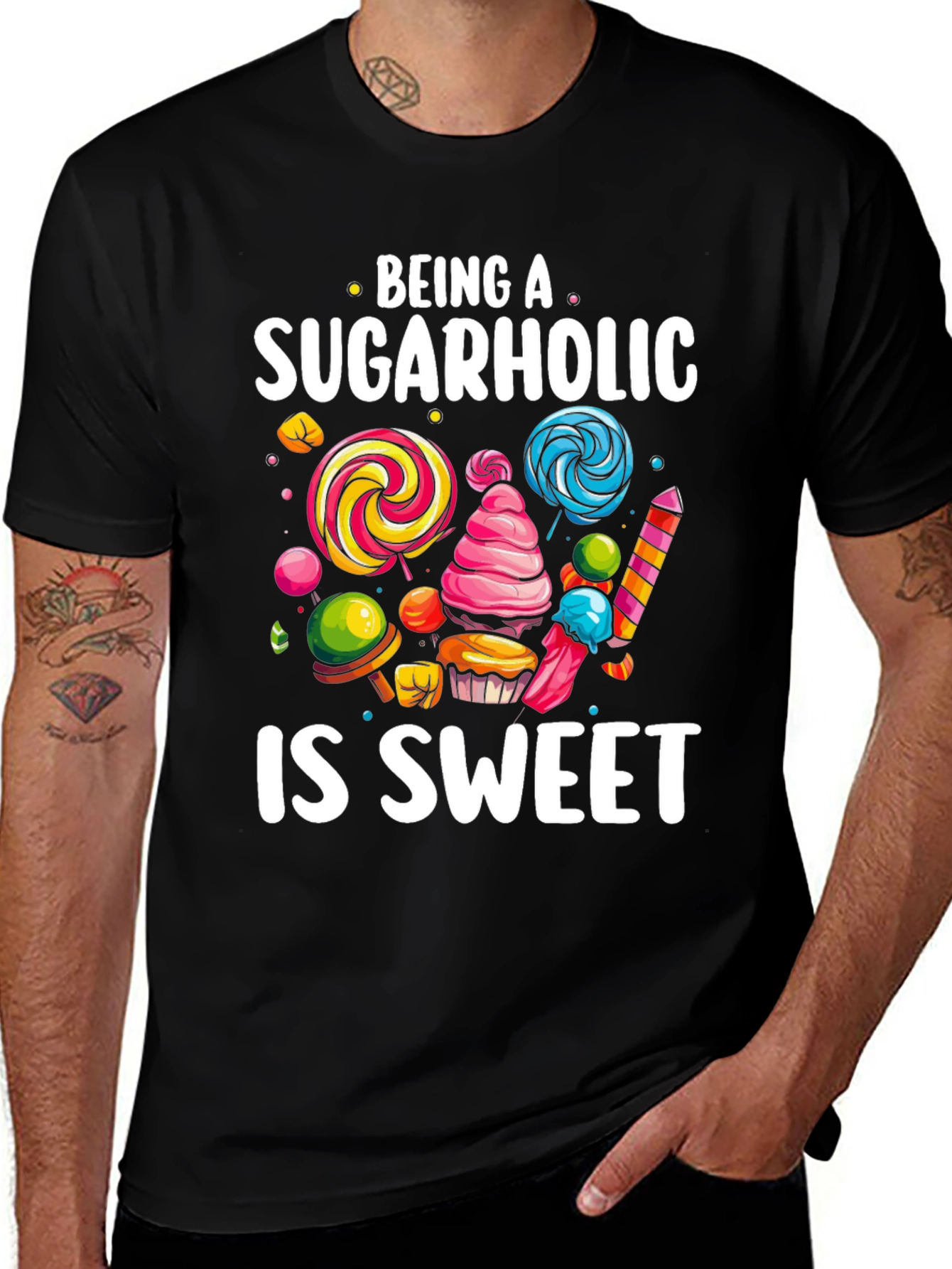 Sugarholic T-Shirt - Sweet Tooth Design