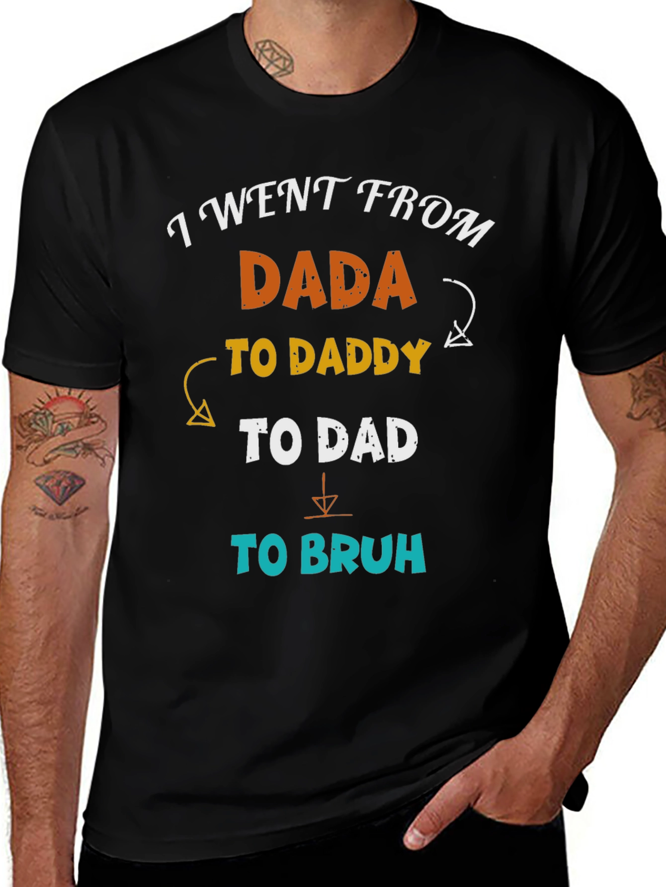 Dad Evolution T-Shirt - Dada to Bruh