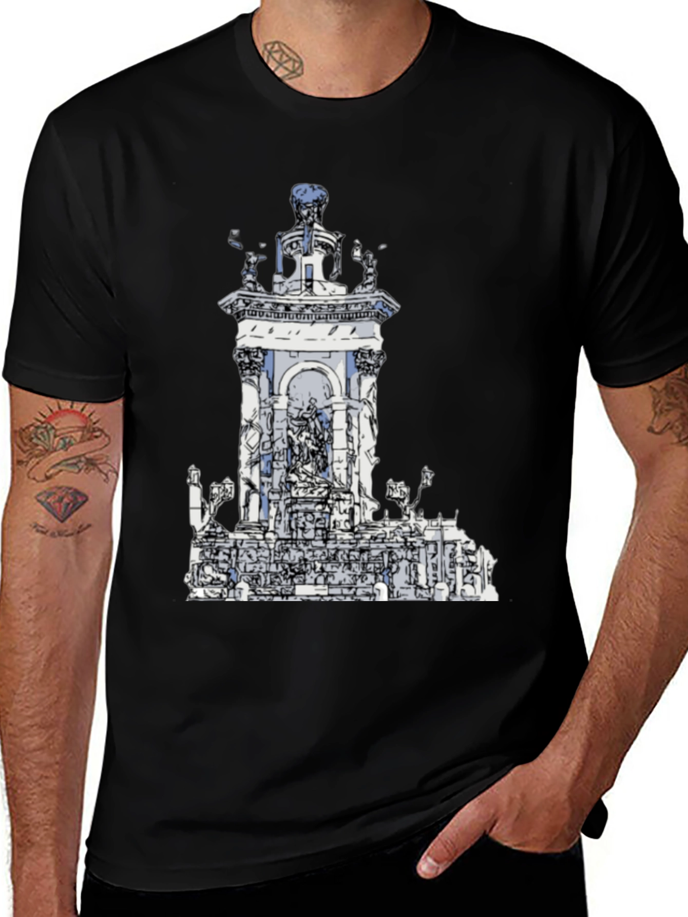 Variant 24 of Architectural Art Tee - Black