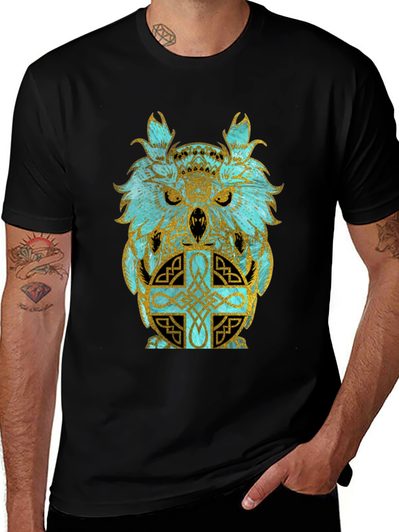 Celtic Owl T-Shirt - Unique Graphic Tee