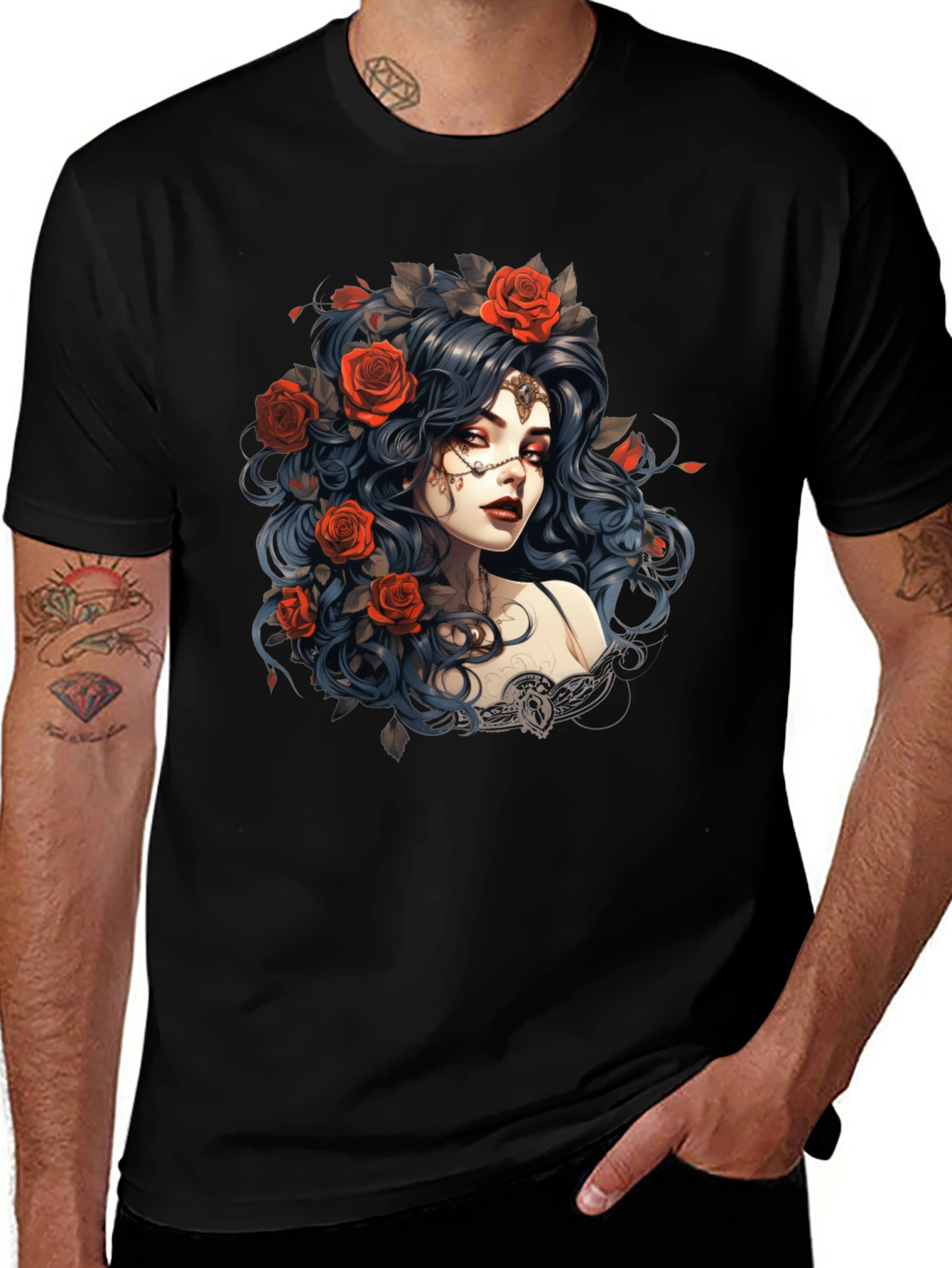 Variant 11 of Gothic Rose Queen Graphic T-Shirt