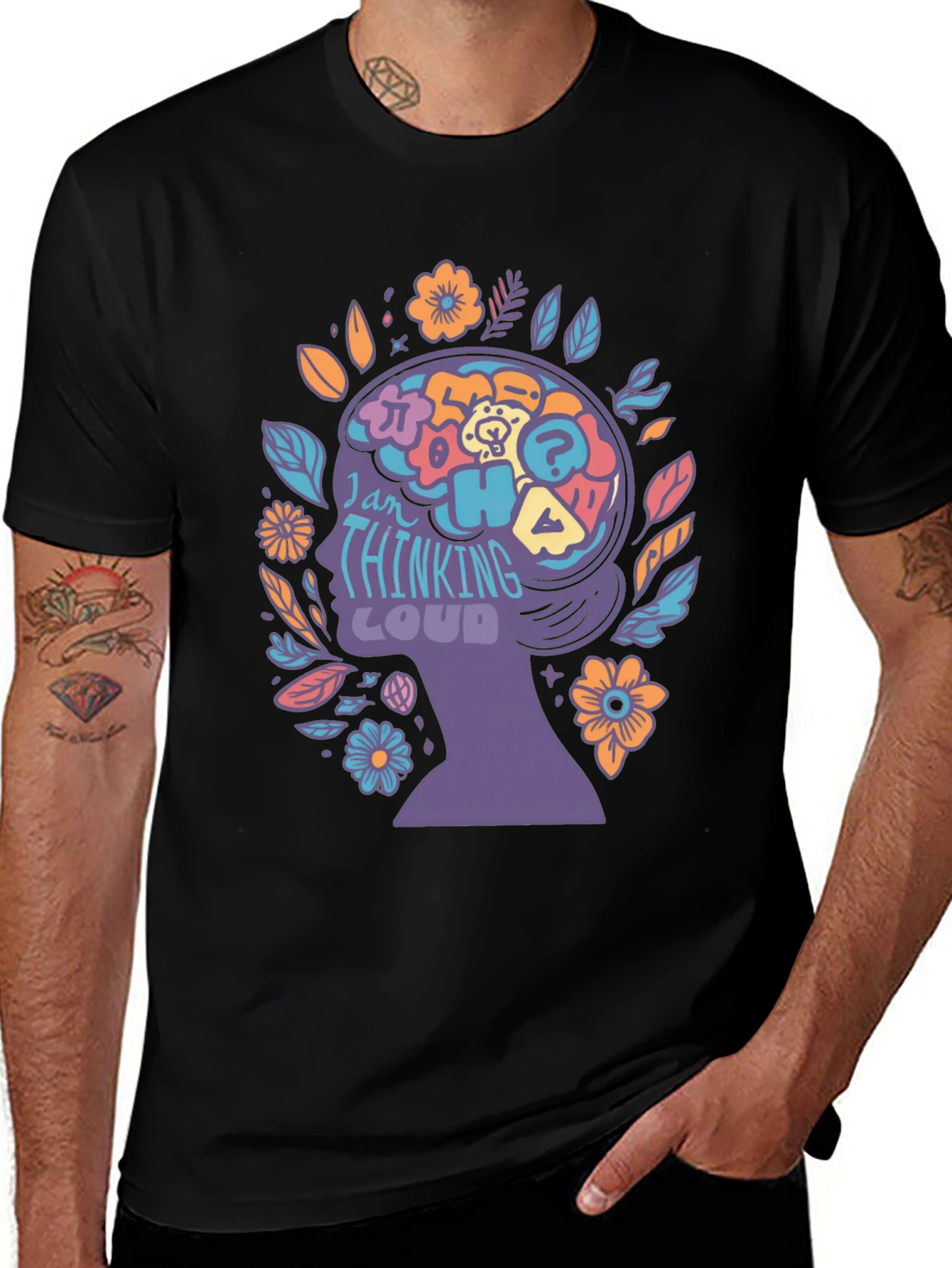 Variant 10 of I am Thinking Loud Graphic T-Shirt