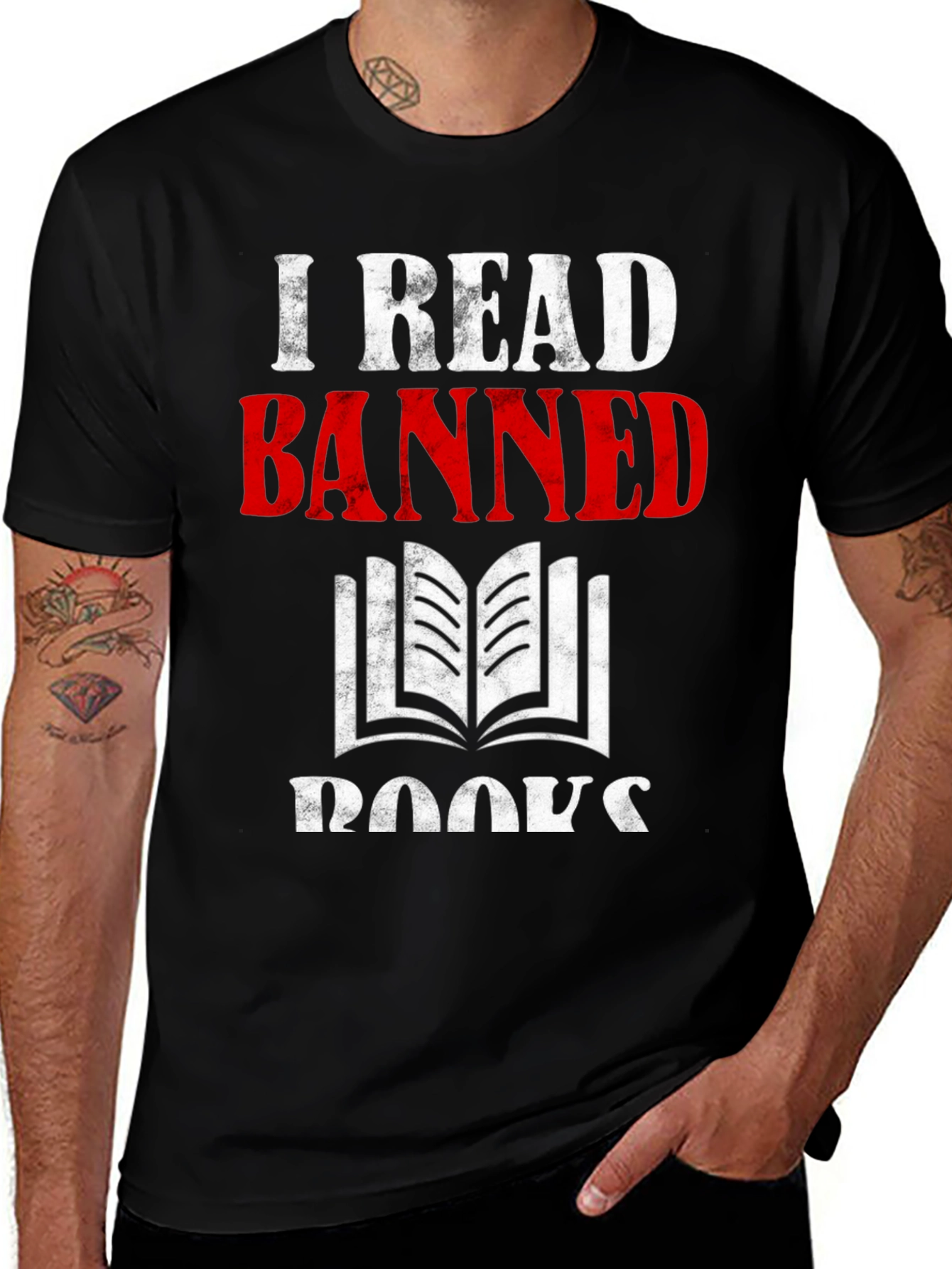Variant 23 of I Read Banned Books T-Shirt - Express Yourself!