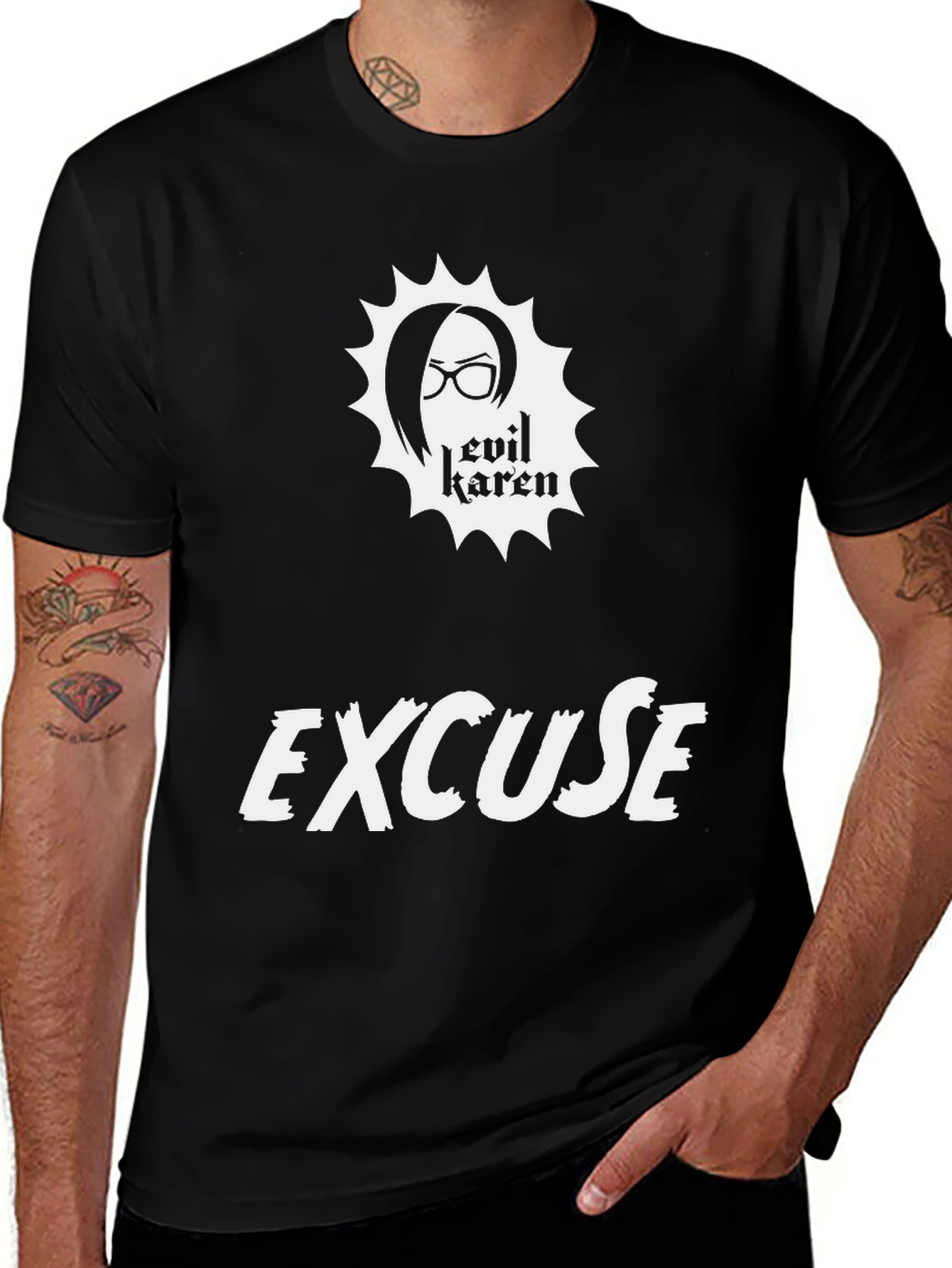Variant 3 of Evil Karen Excuse T-Shirt Funny Graphic Tee