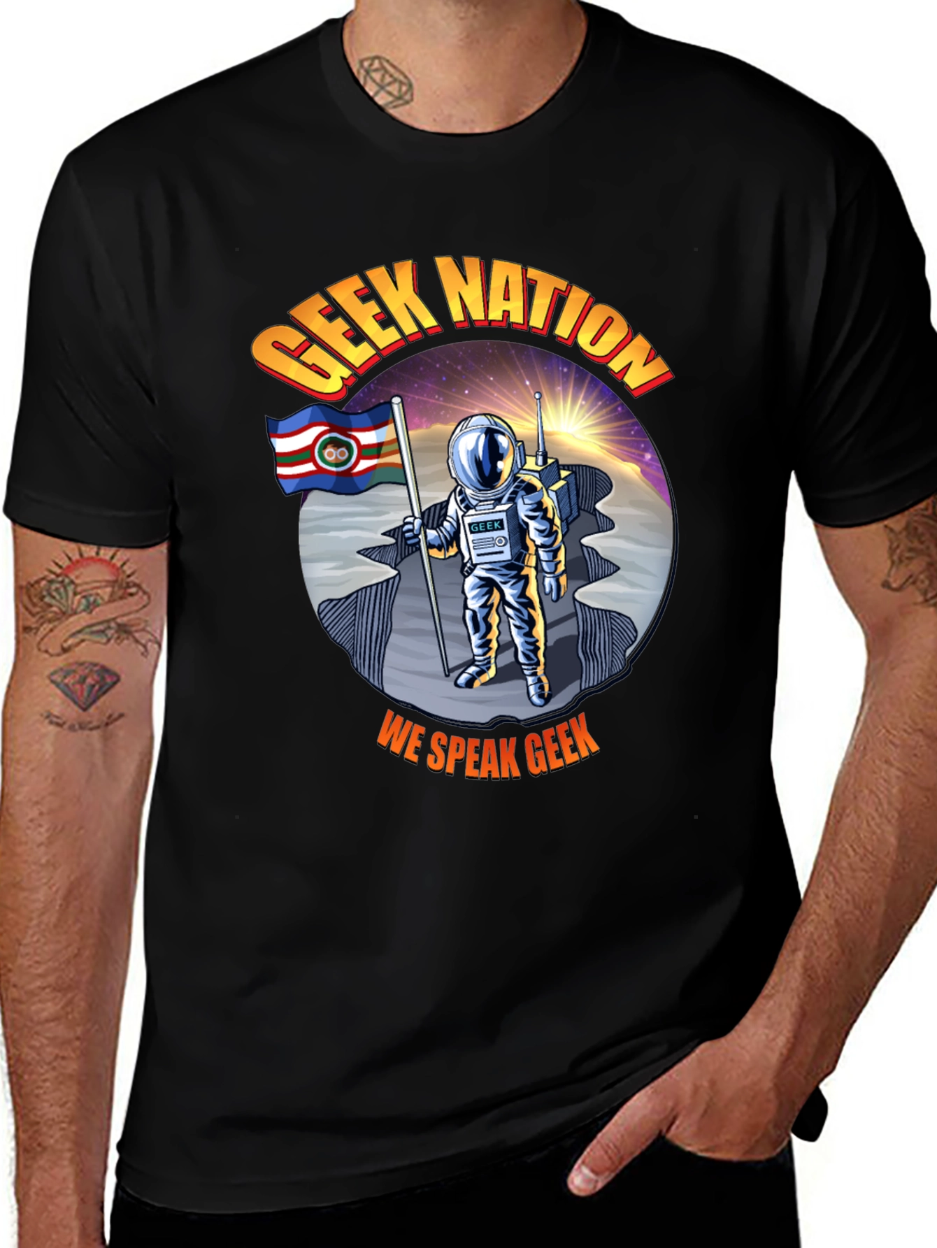Variant 24 of Geek Nation T-Shirt: Astronaut Design