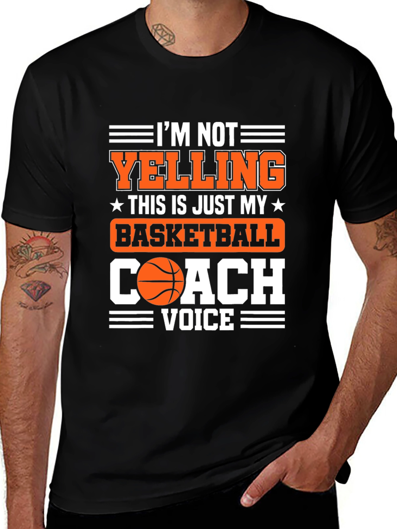 Black Basketball Coach Voice T-Shirt main image
