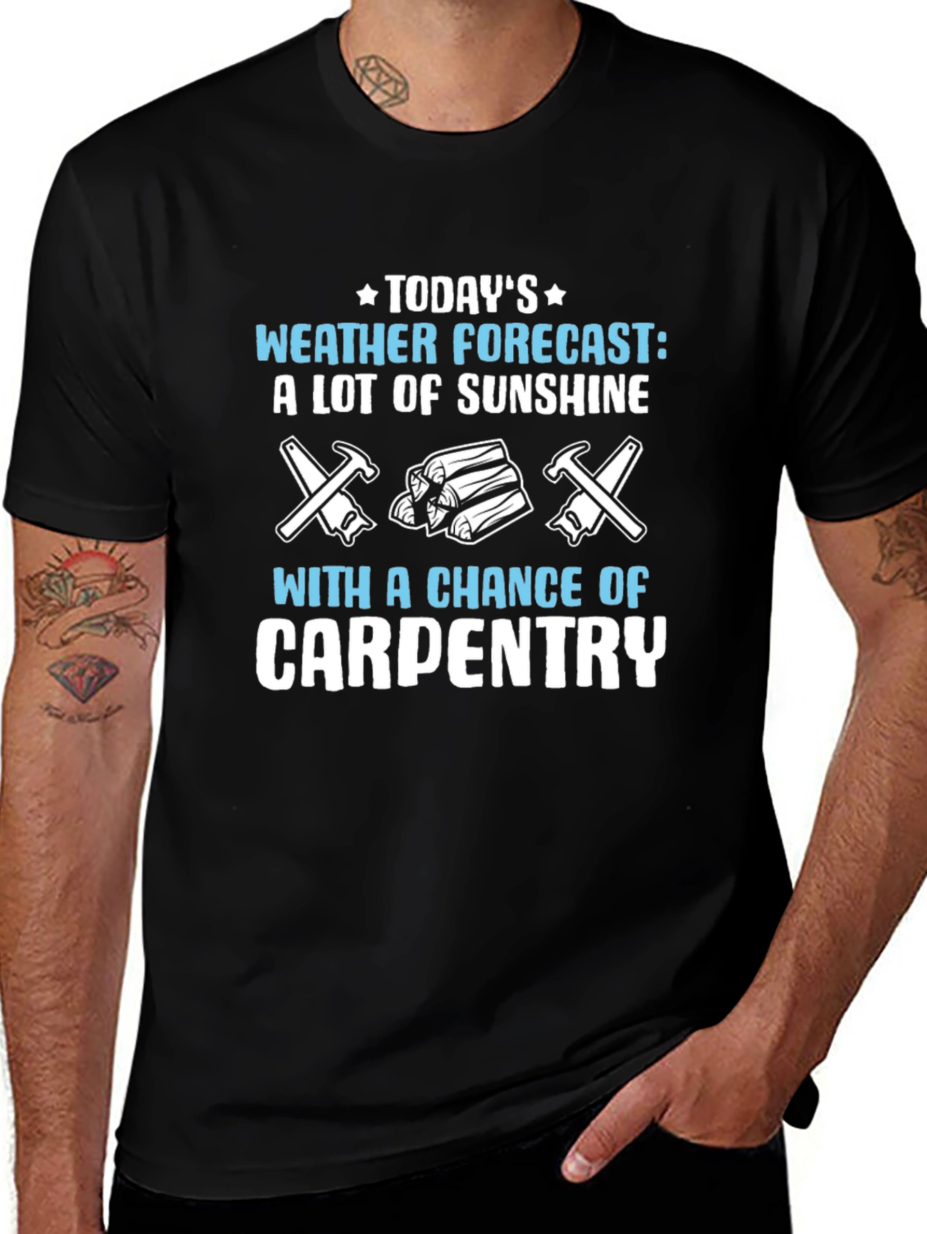 Variant 9 of Carpenter Weather Forecast T-Shirt