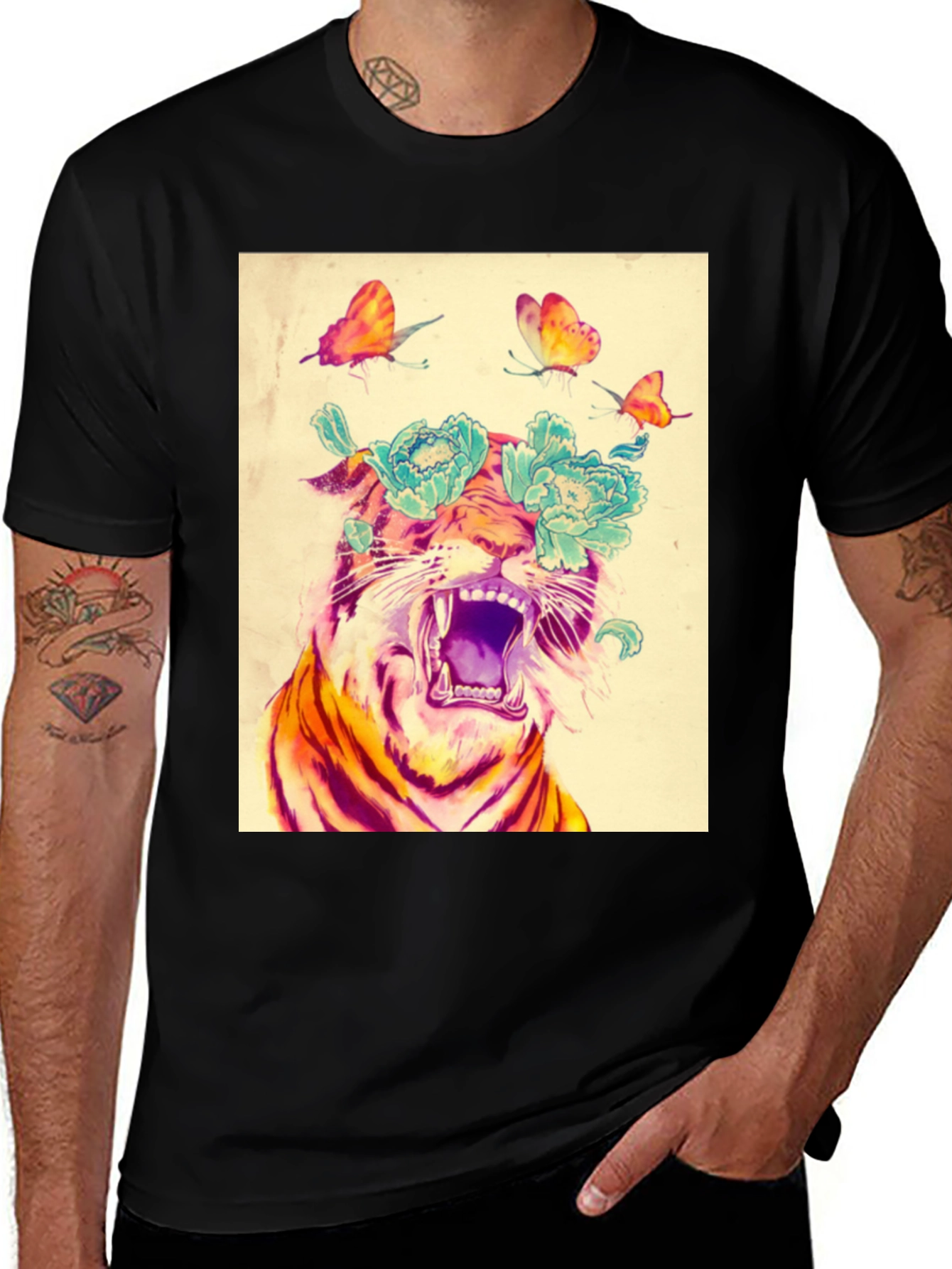 Variant 4 of Tiger Graphic Tee