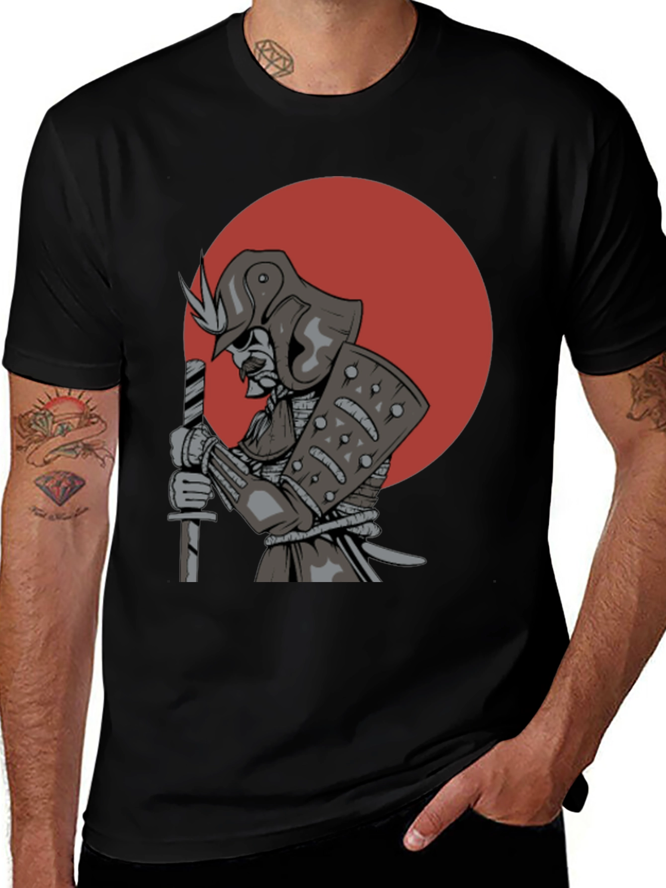 Variant 25 of Samurai Warrior Graphic T-Shirt - Cool Japanese Design