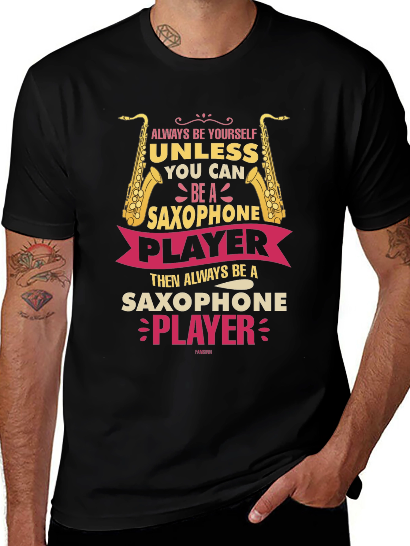 Variant 6 of Saxophone Player Graphic T-Shirt