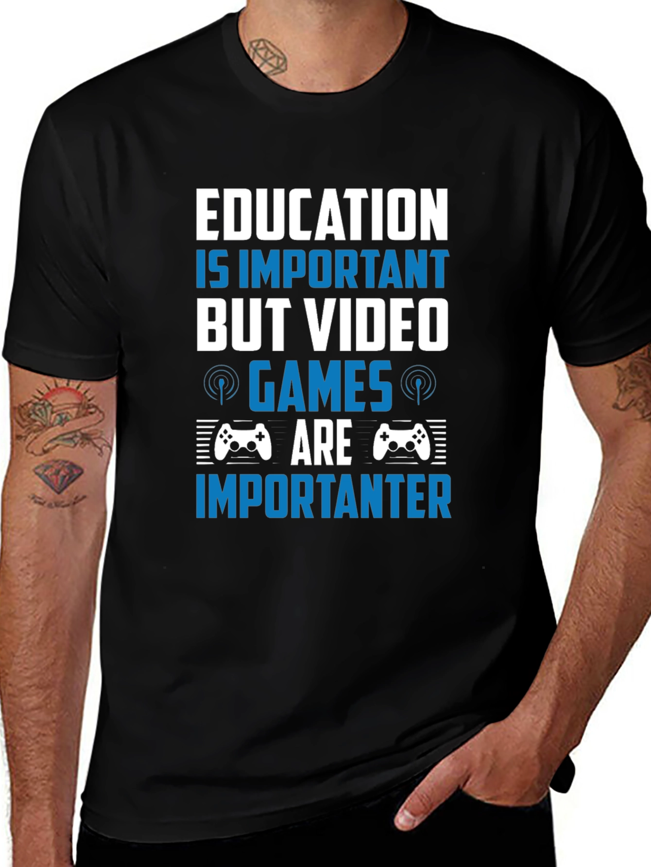 Variant 6 of Education vs Video Games T-Shirt