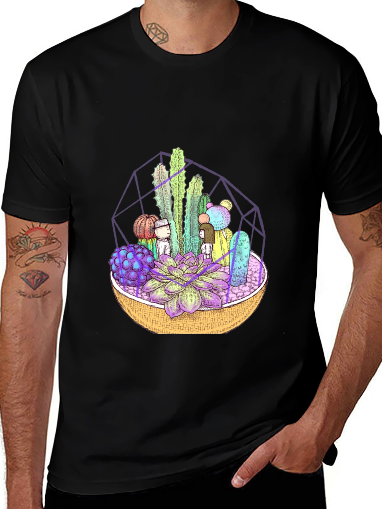 Variant 12 of Terrarium Graphic Print Black T-Shirt