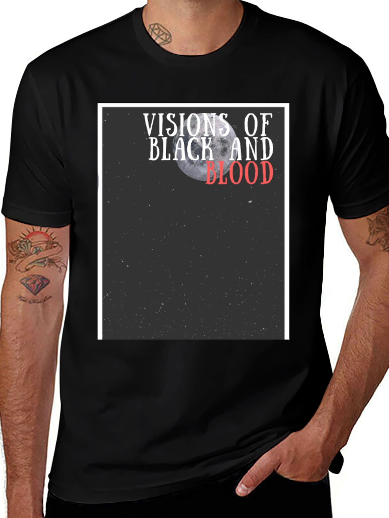 Variant 17 of Visions of Black and Blood Graphic Tee