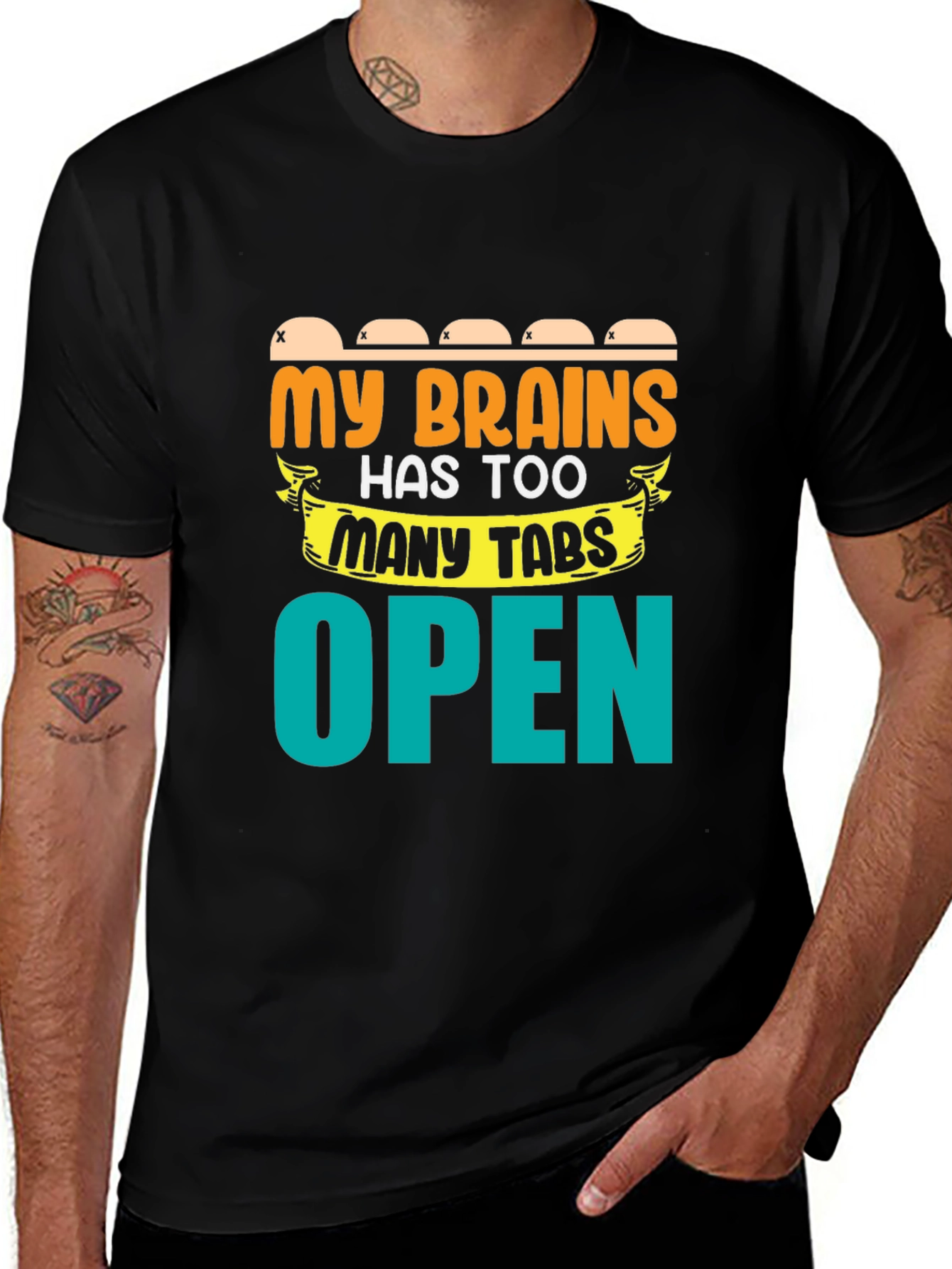 Variant 9 of My Brain Has Too Many Tabs Open T-Shirt