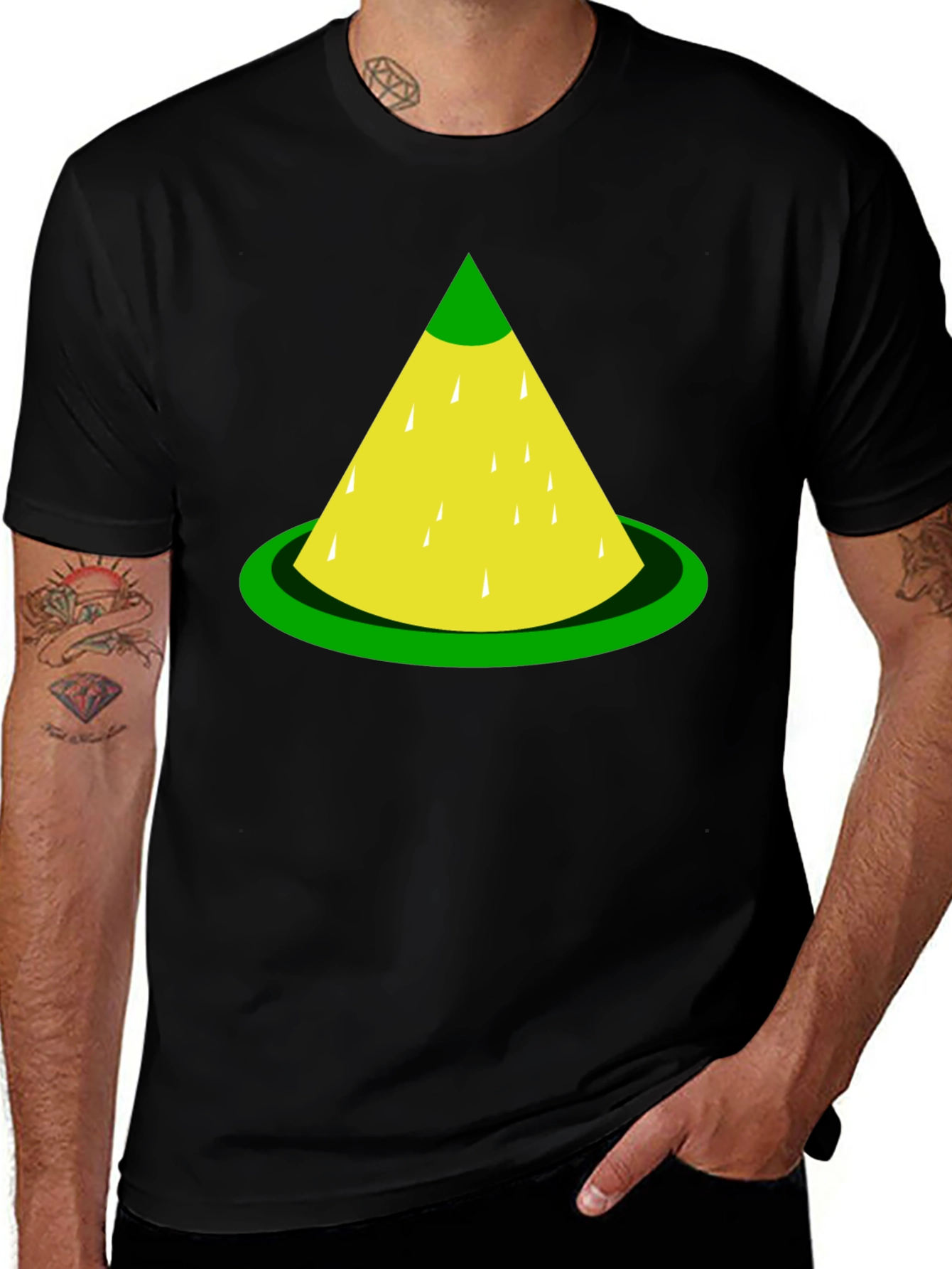 Variant 15 of Lemon Slice Graphic Tee - Black Cotton T-Shirt