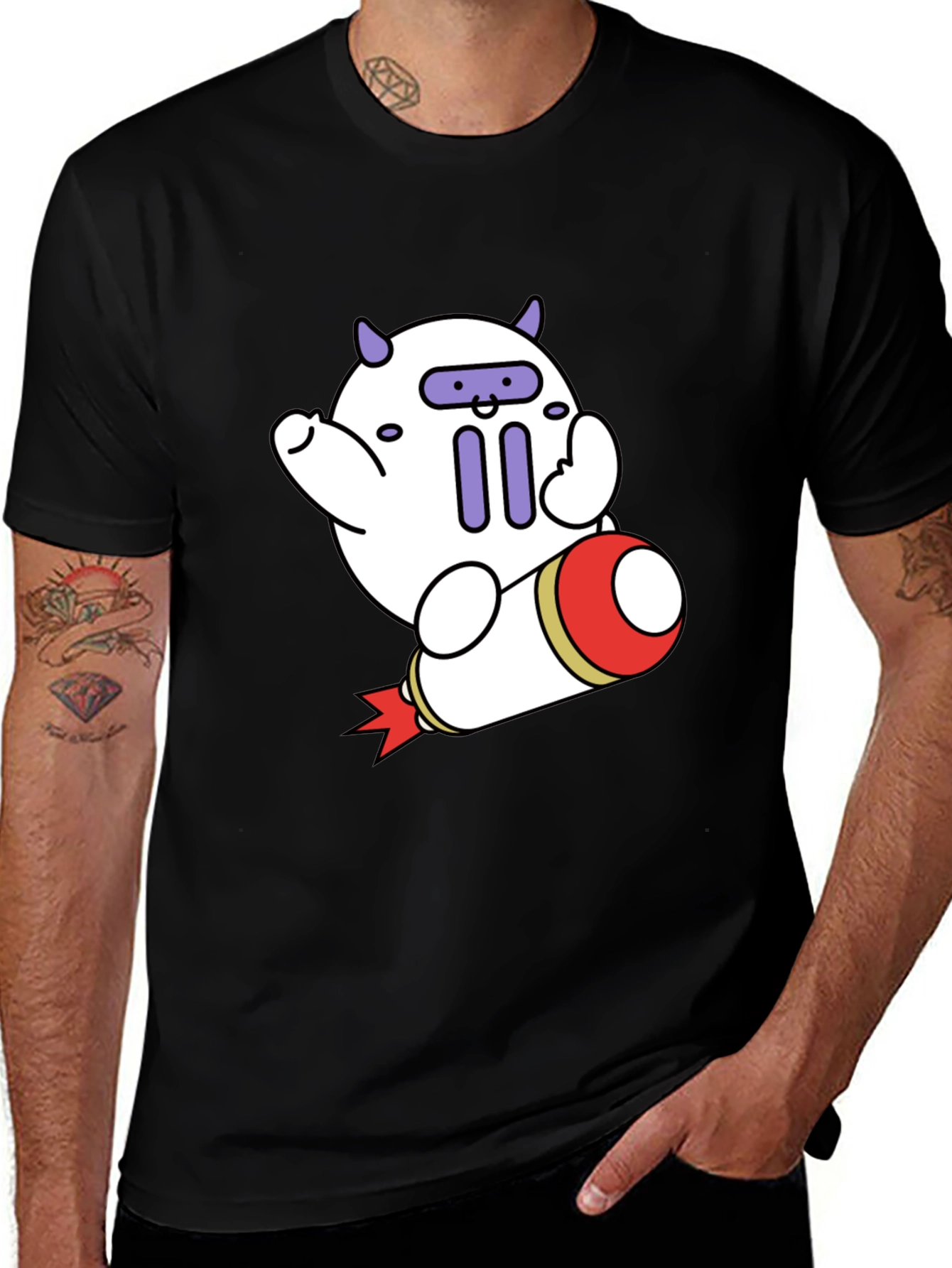 Variant 19 of Cute Cartoon Rocket T-Shirt