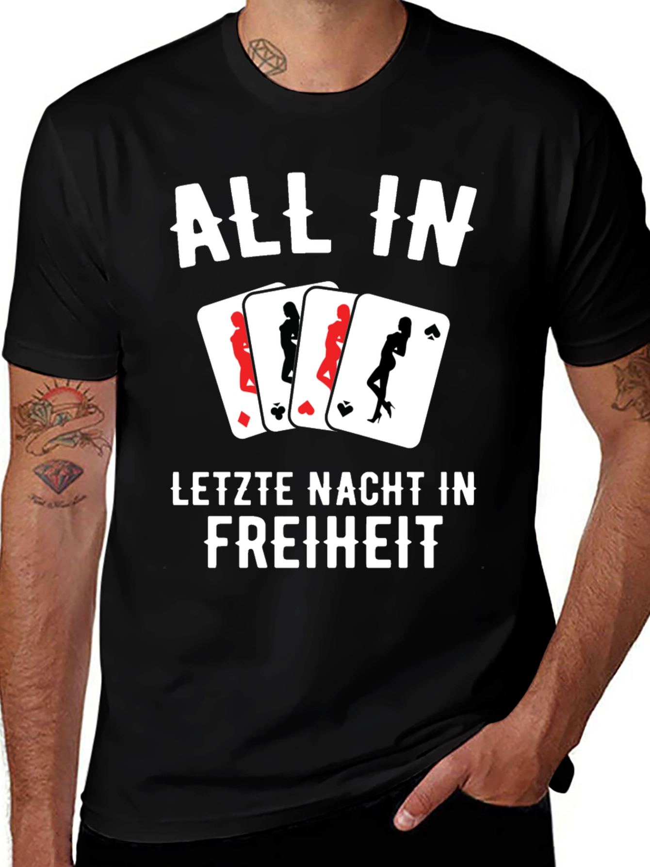 Variant 6 of All In Bachelor Party T-Shirt - Letzte Nacht in Freiheit