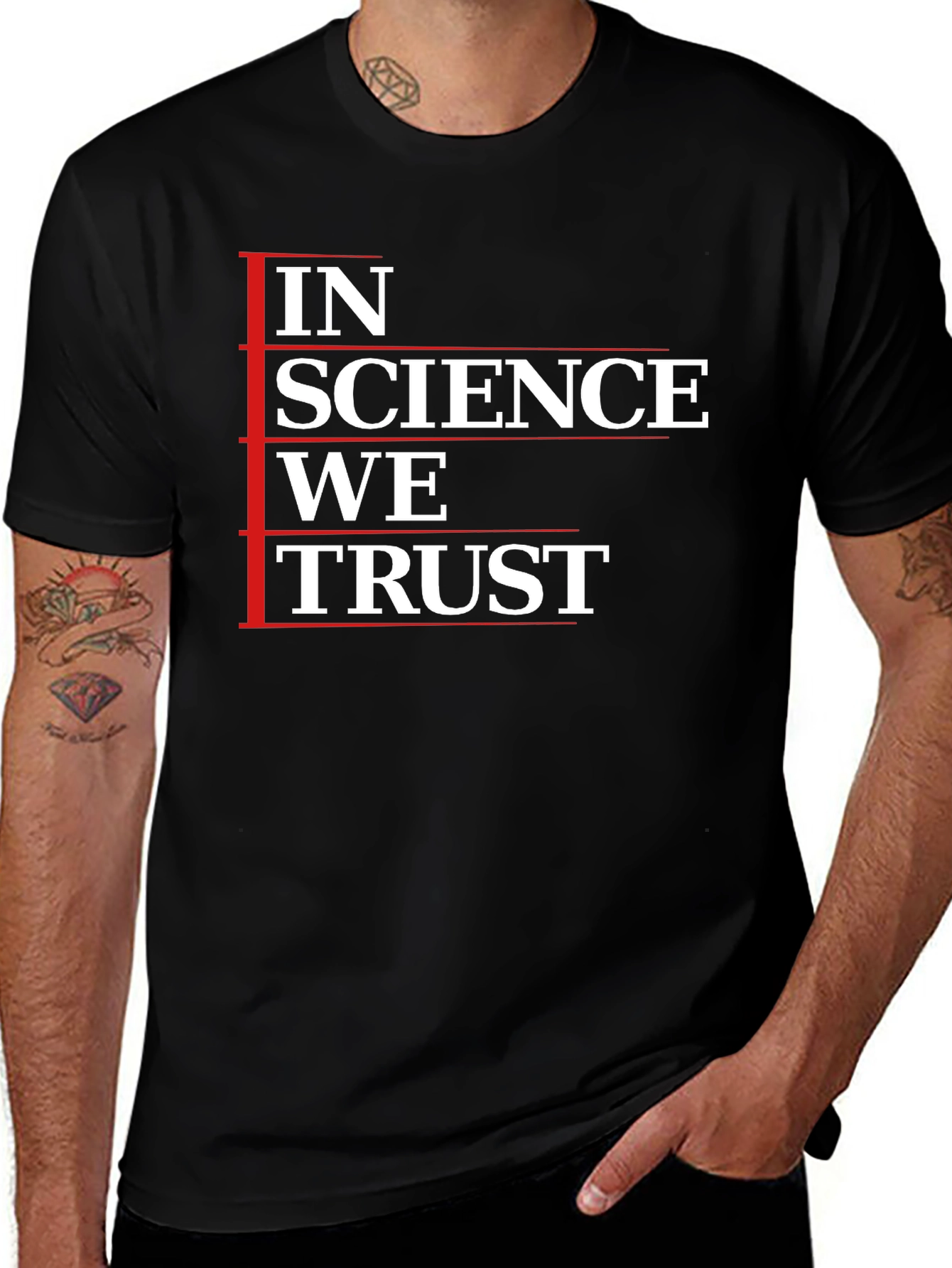 Variant 25 of In Science We Trust Graphic Tee - Black