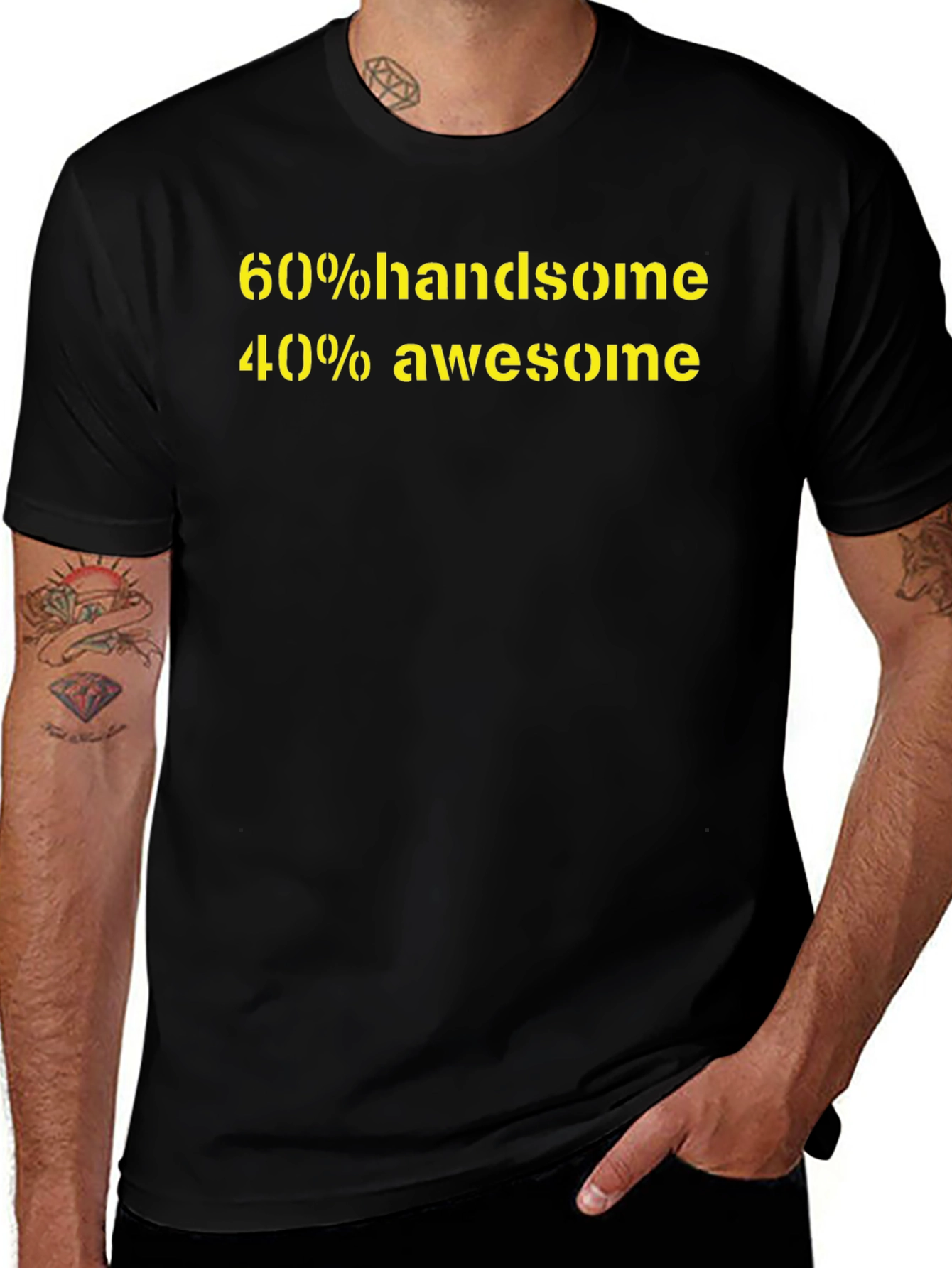 Variant 8 of Handsome & Awesome Graphic Tee - Mens