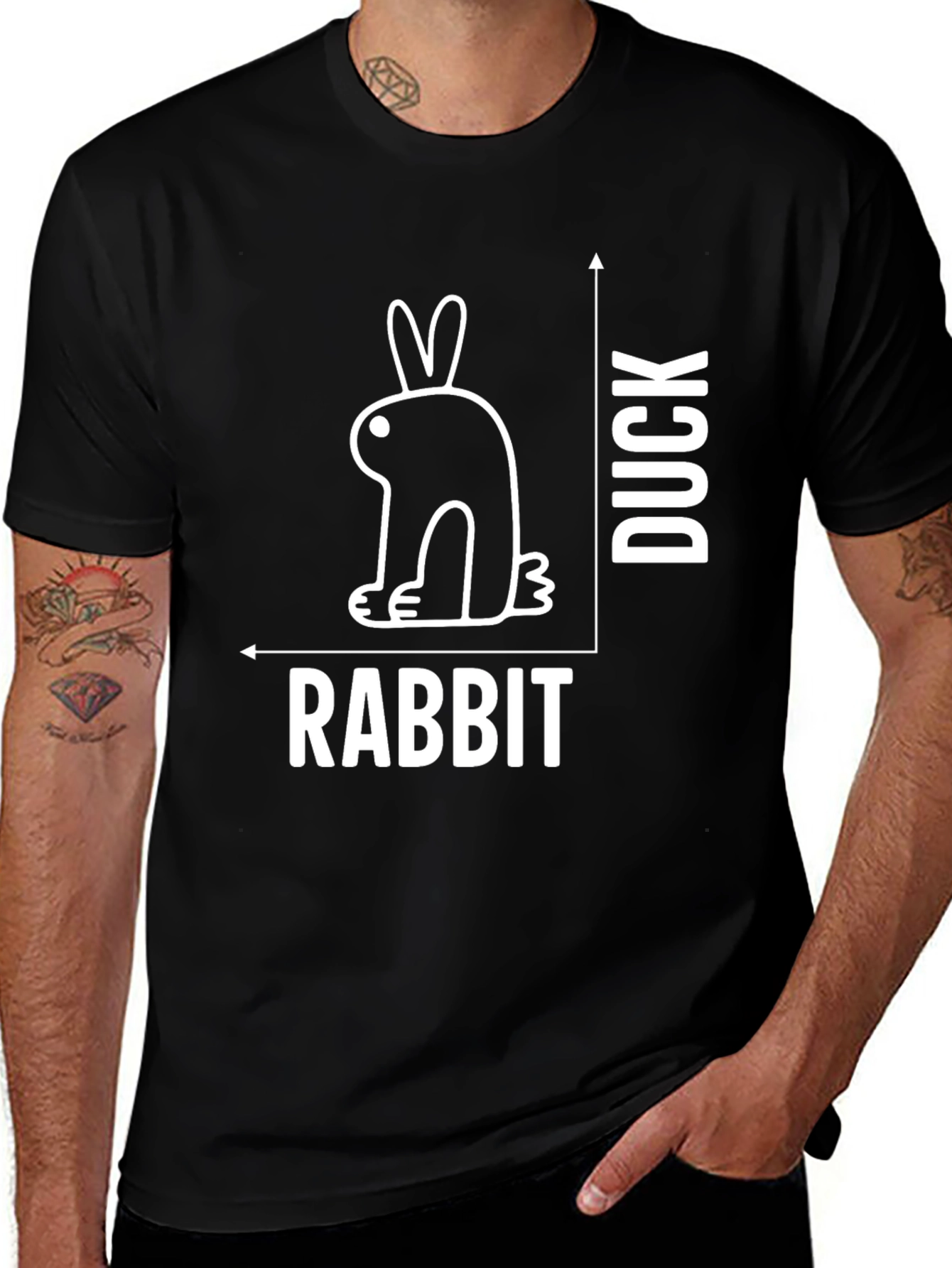 Duck Rabbit Illusion Graphic T-Shirt