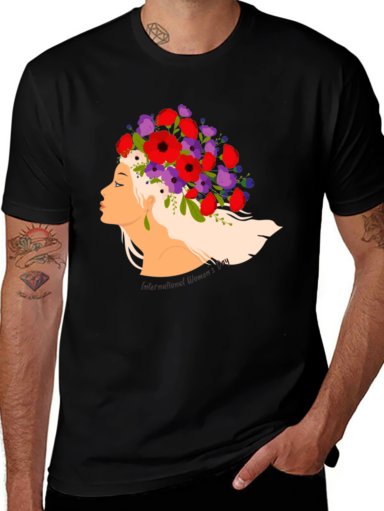 Variant 7 of International Women's Day Floral Tee