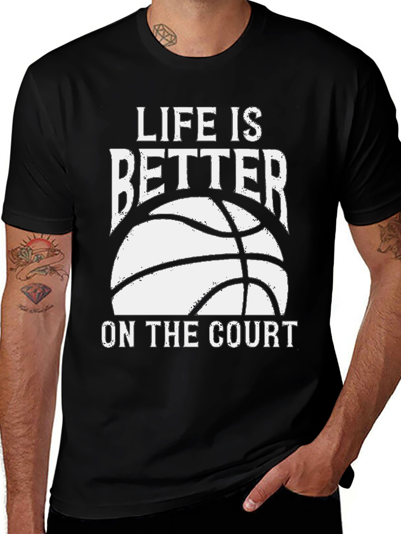 Variant 23 of Life is Better on the Court T-Shirt
