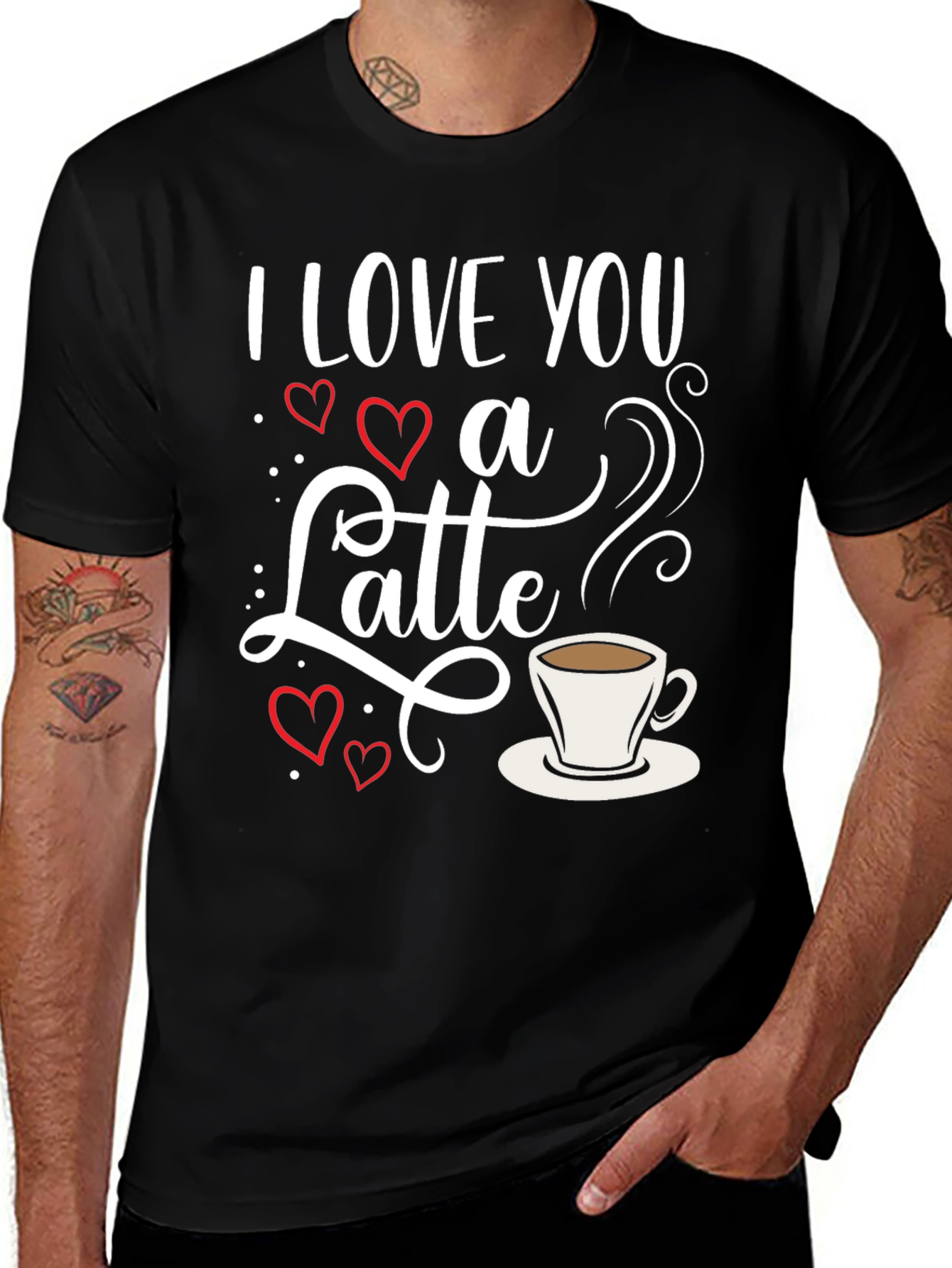 Variant 18 of I Love You a Latte Graphic T-Shirt