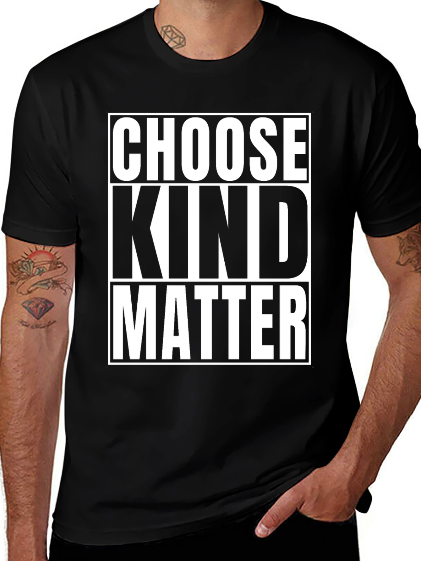 Variant 8 of Choose Kind Matter Graphic Tee - Black T-Shirt