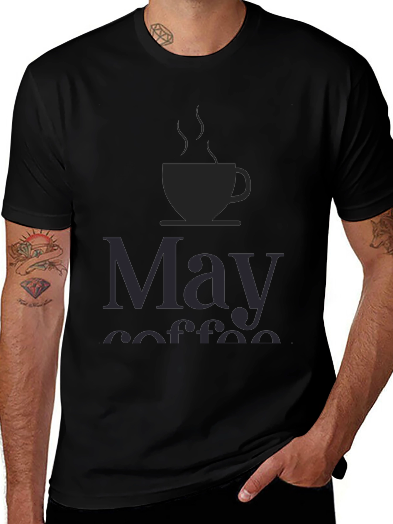 Variant 20 of May Coffee T-Shirt - Unisex Black Tee