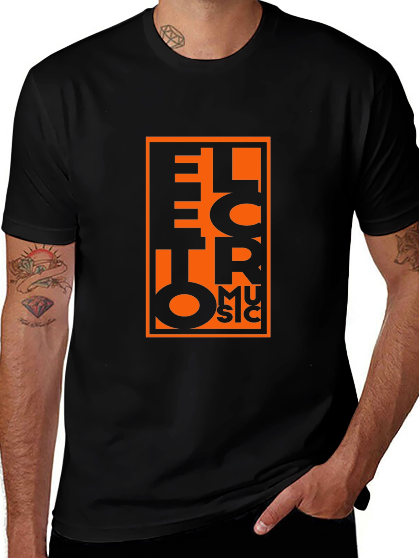 Variant 12 of Electro Music Graphic Black T-Shirt