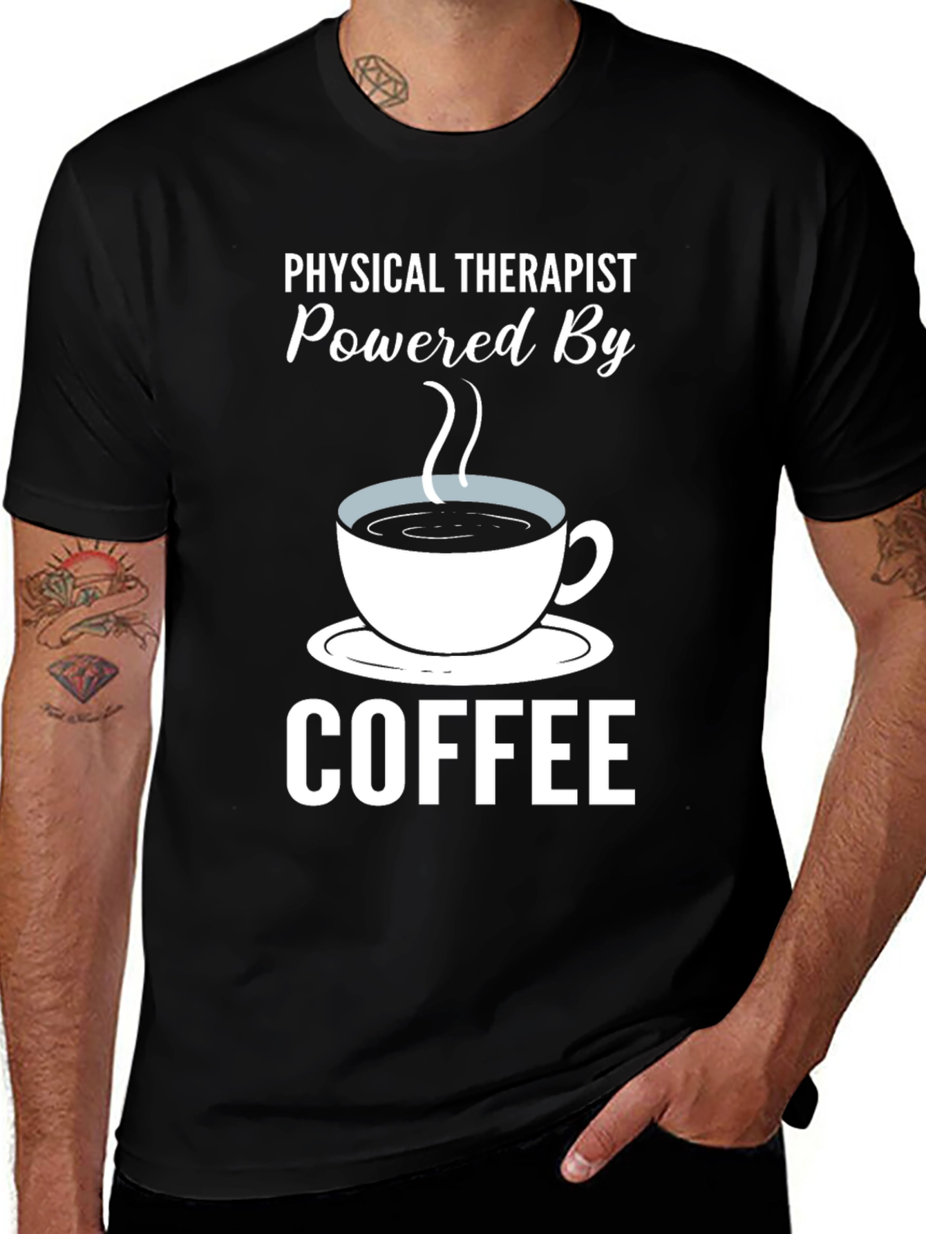 Variant 16 of Physical Therapist Powered By Coffee T-Shirt