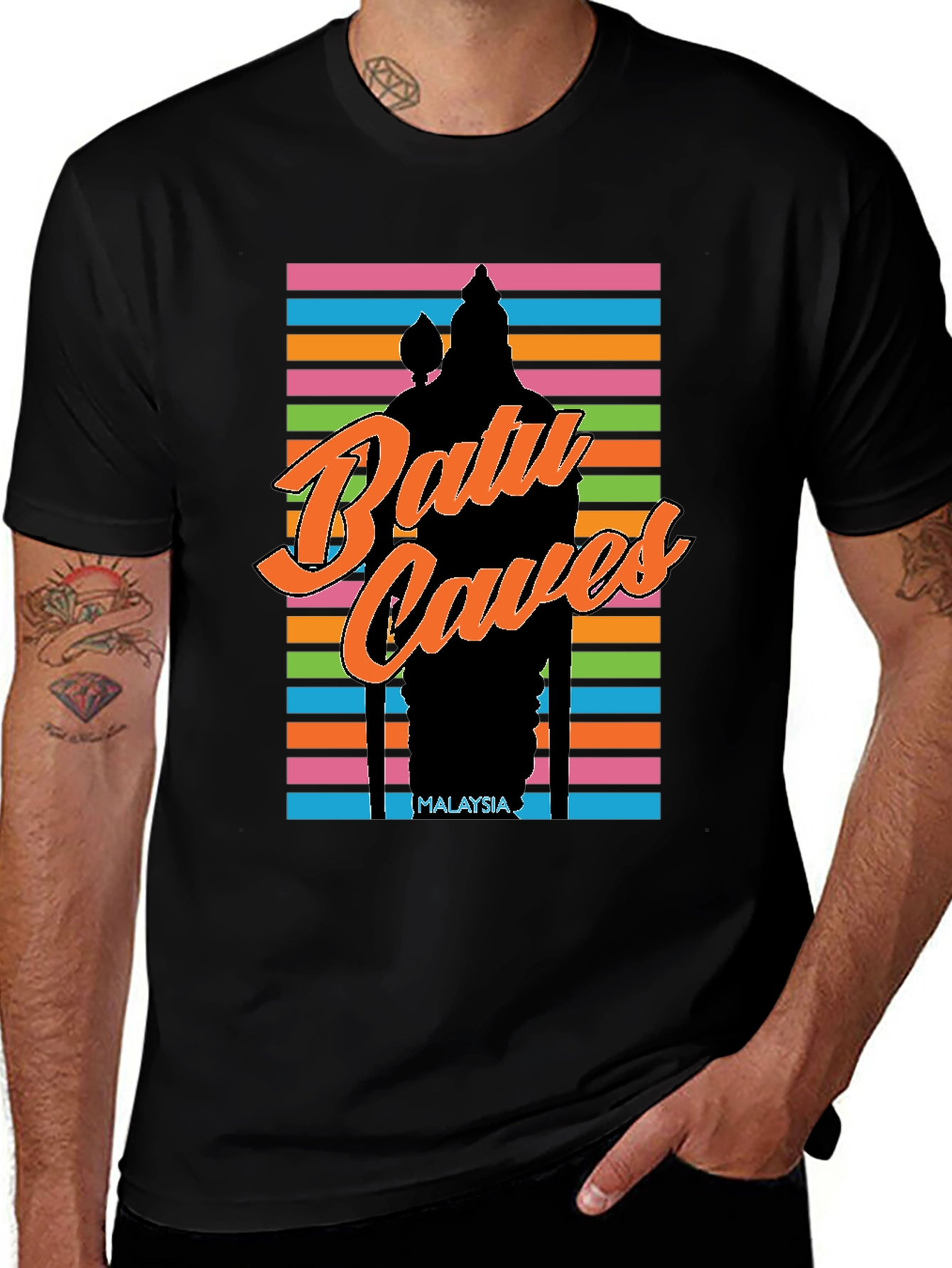 Batu Caves Malaysia T-Shirt - Retro Style