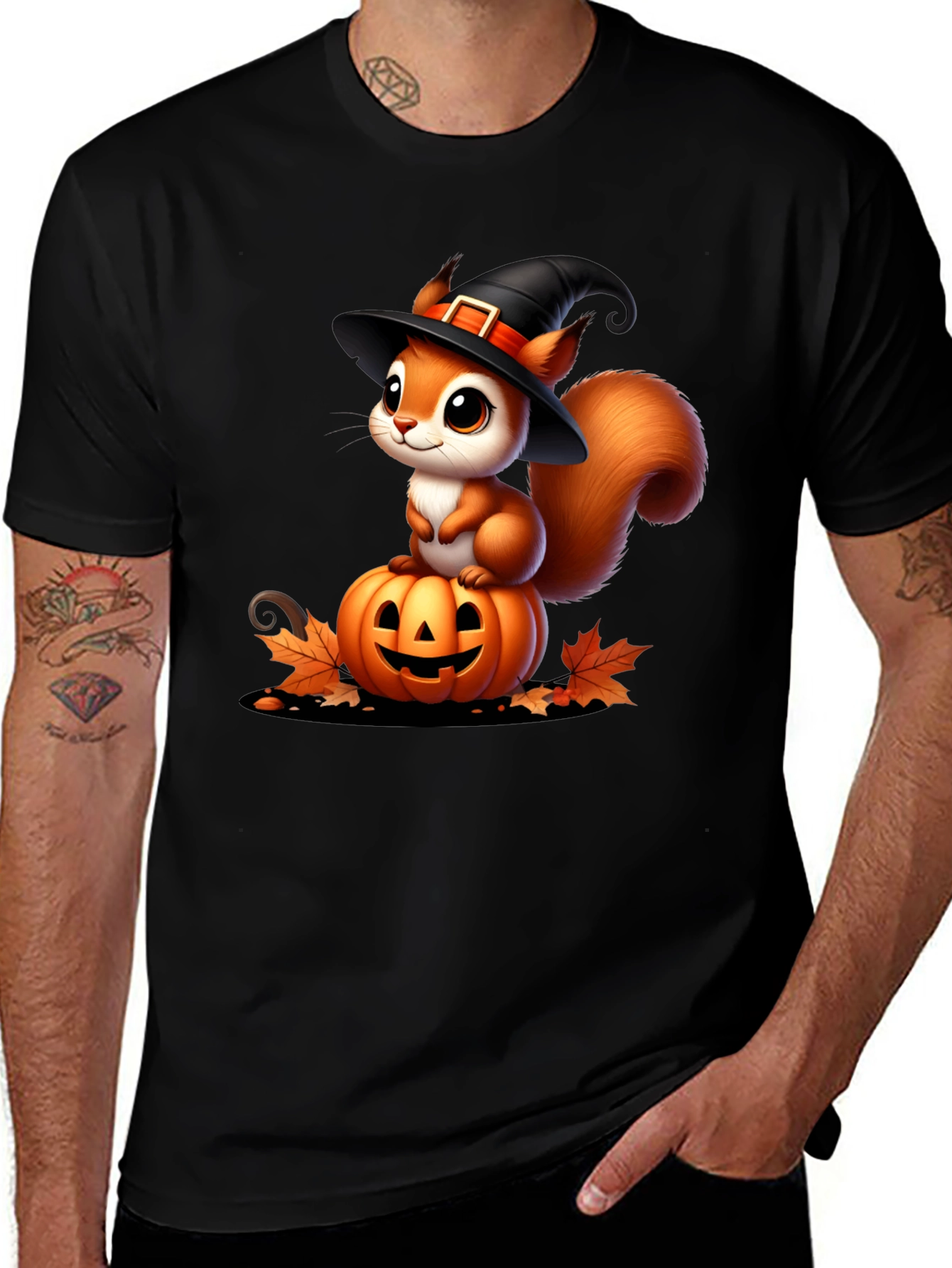 Halloween Squirrel Pumpkin T-Shirt