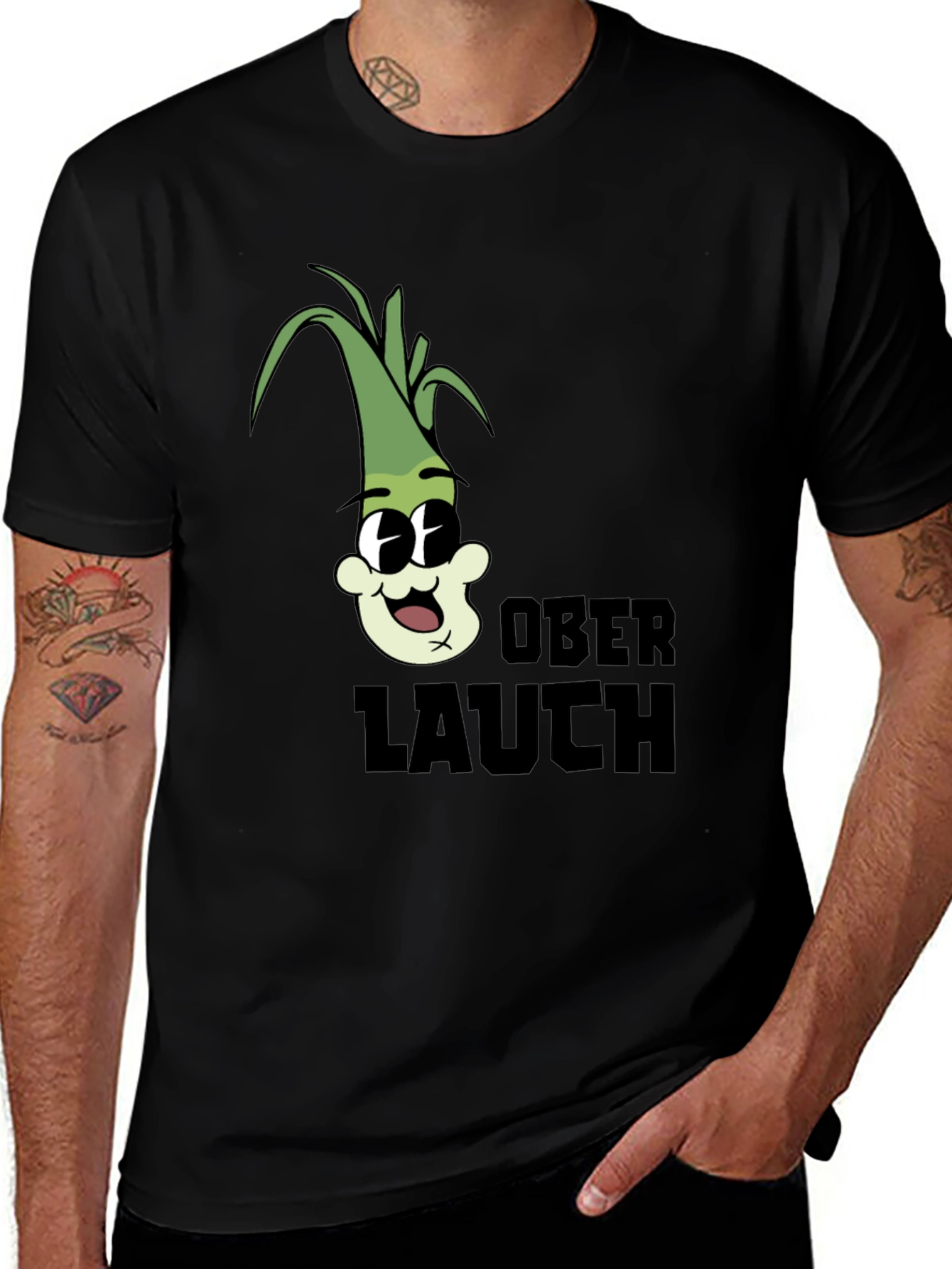 Variant 26 of Ober Lauch Cartoon Character Graphic Tee