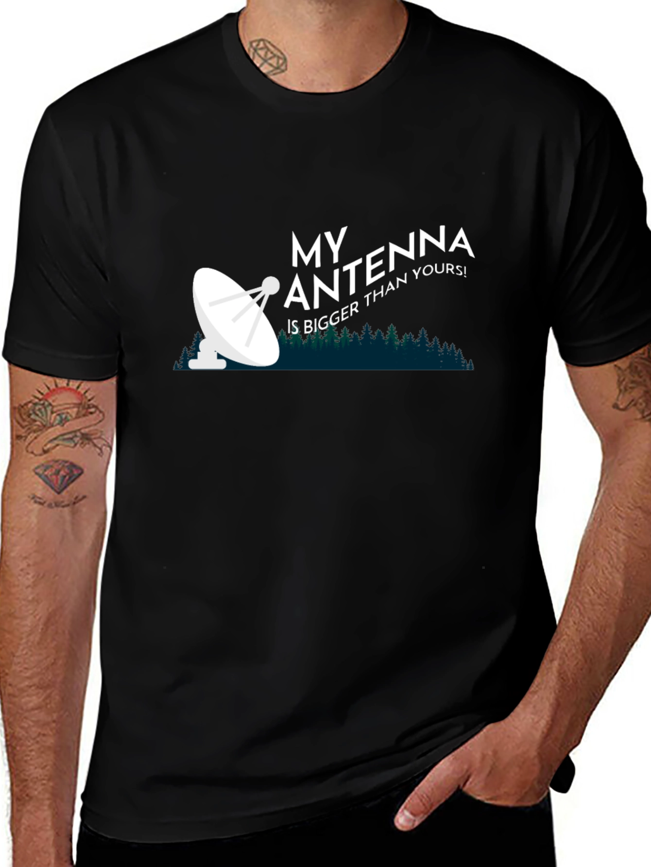 Funny "My Antenna" Graphic T-Shirt