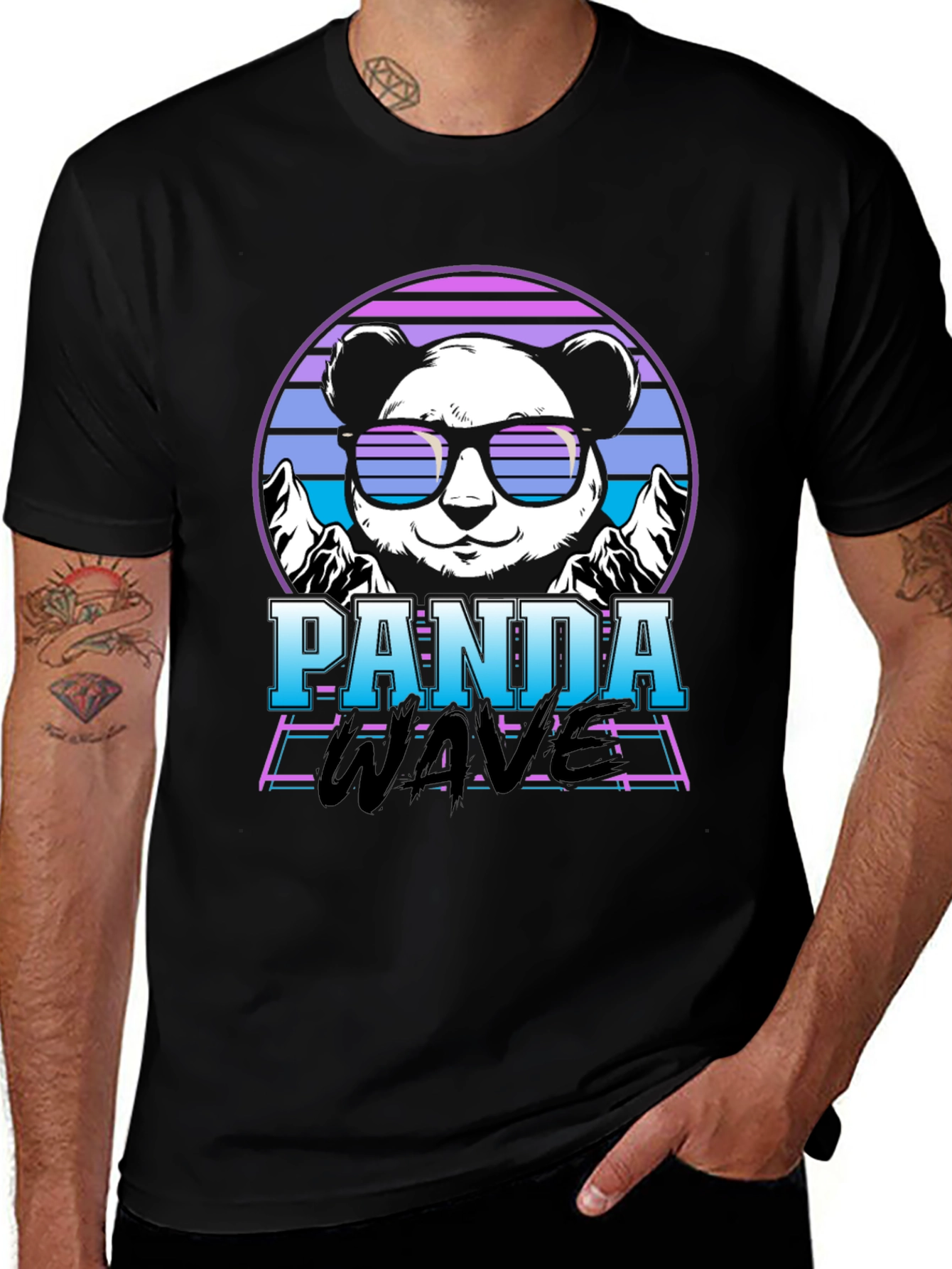 Variant 8 of Panda Wave Retro T-Shirt