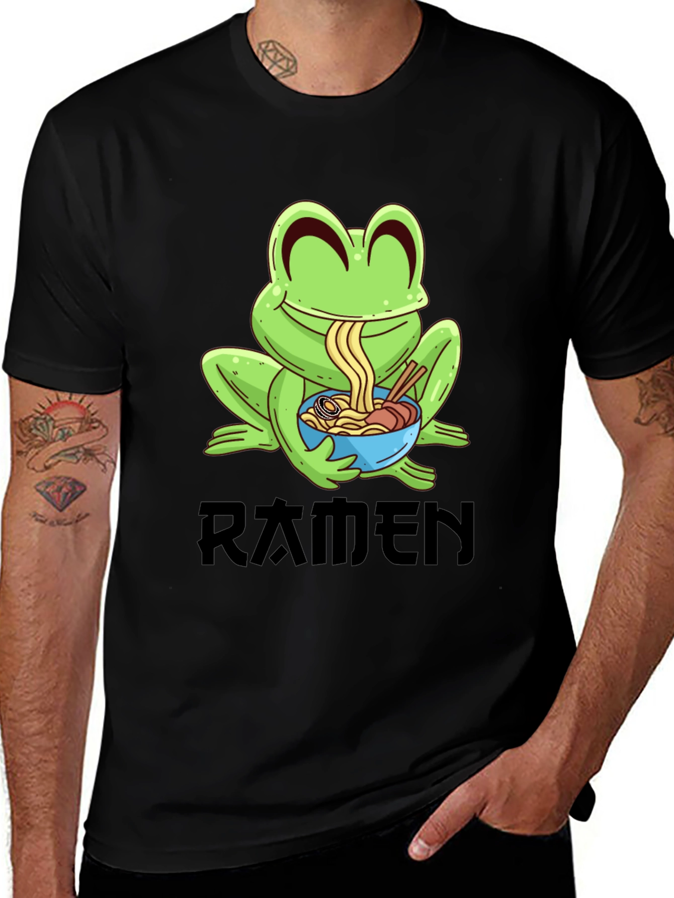 Variant 30 of Frog Ramen T-Shirt - Funny Anime Foodie Tee